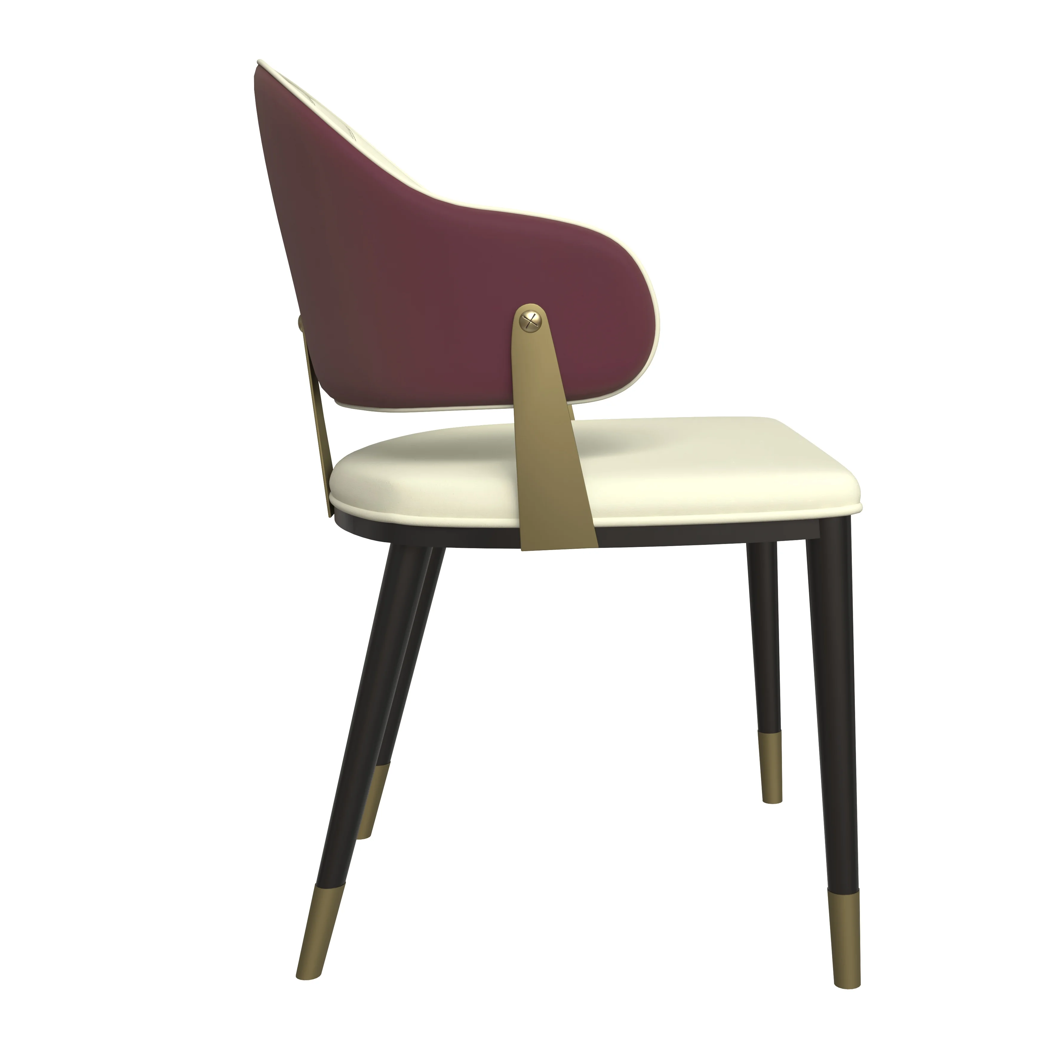 Aria Series Modern Dining Chair in Red Set of 4