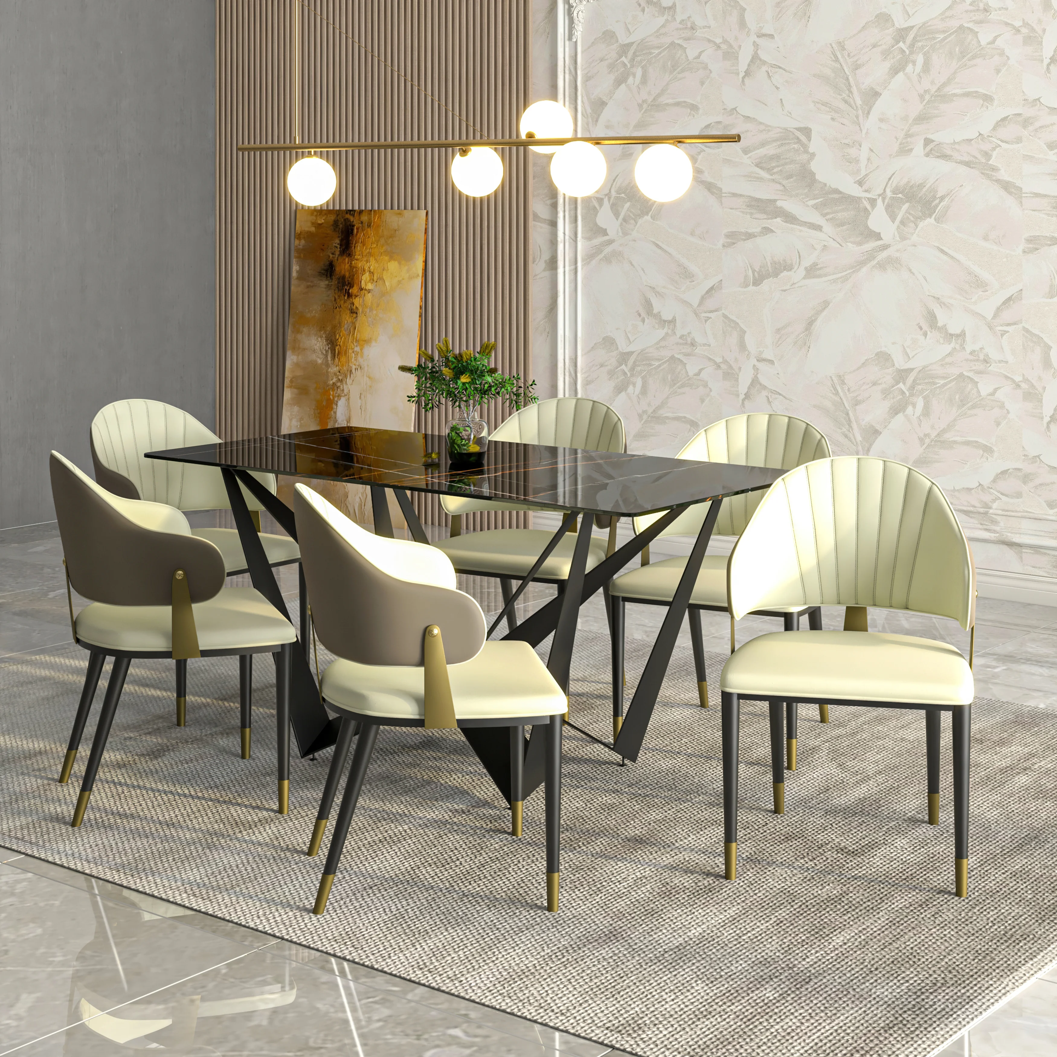 Aria Series Modern Dining Chair in Toupe