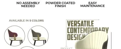 Aria Series Modern Dining Chair in Toupe