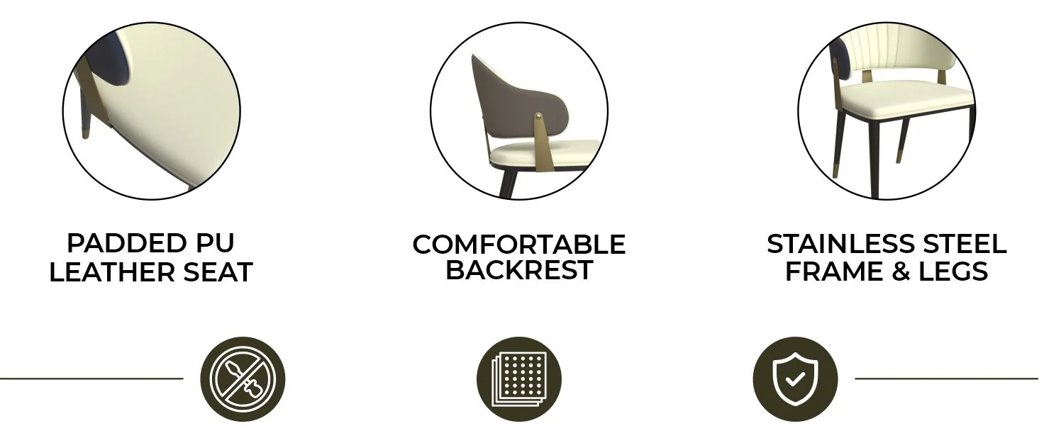 Aria Series Modern Dining Chair in Taupe Set of 2