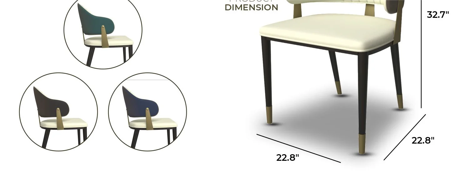 Aria Series Modern Dining Chair in Taupe Set of 2