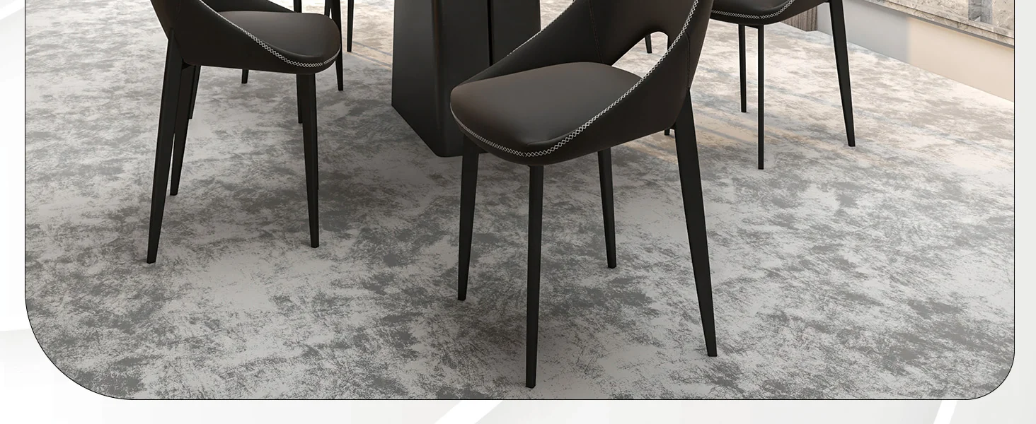Amalfi Collection Fabric Modern Dining Chair in Charcoal