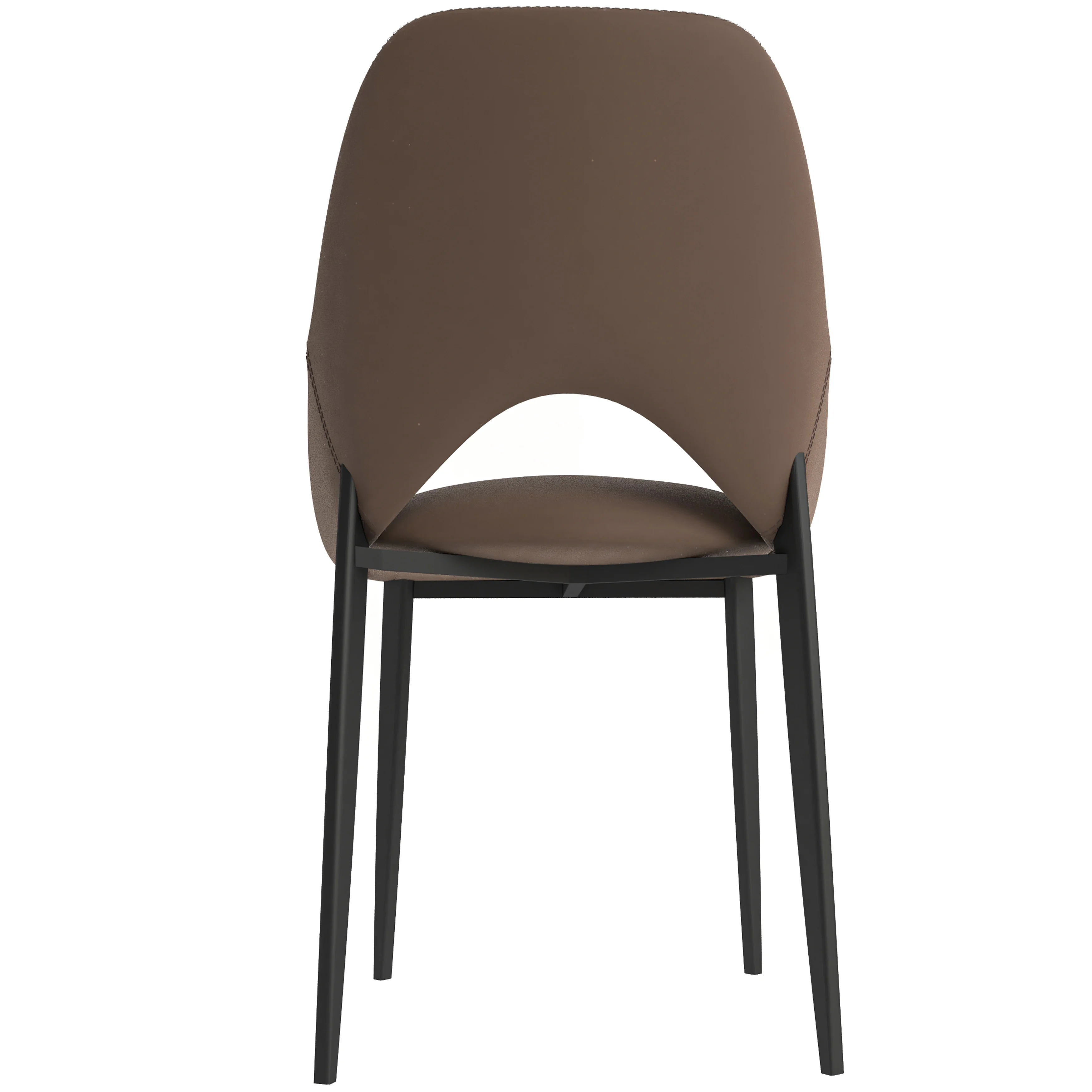 Amalfi Collection Fabric Modern Dining Chair in Light Brown