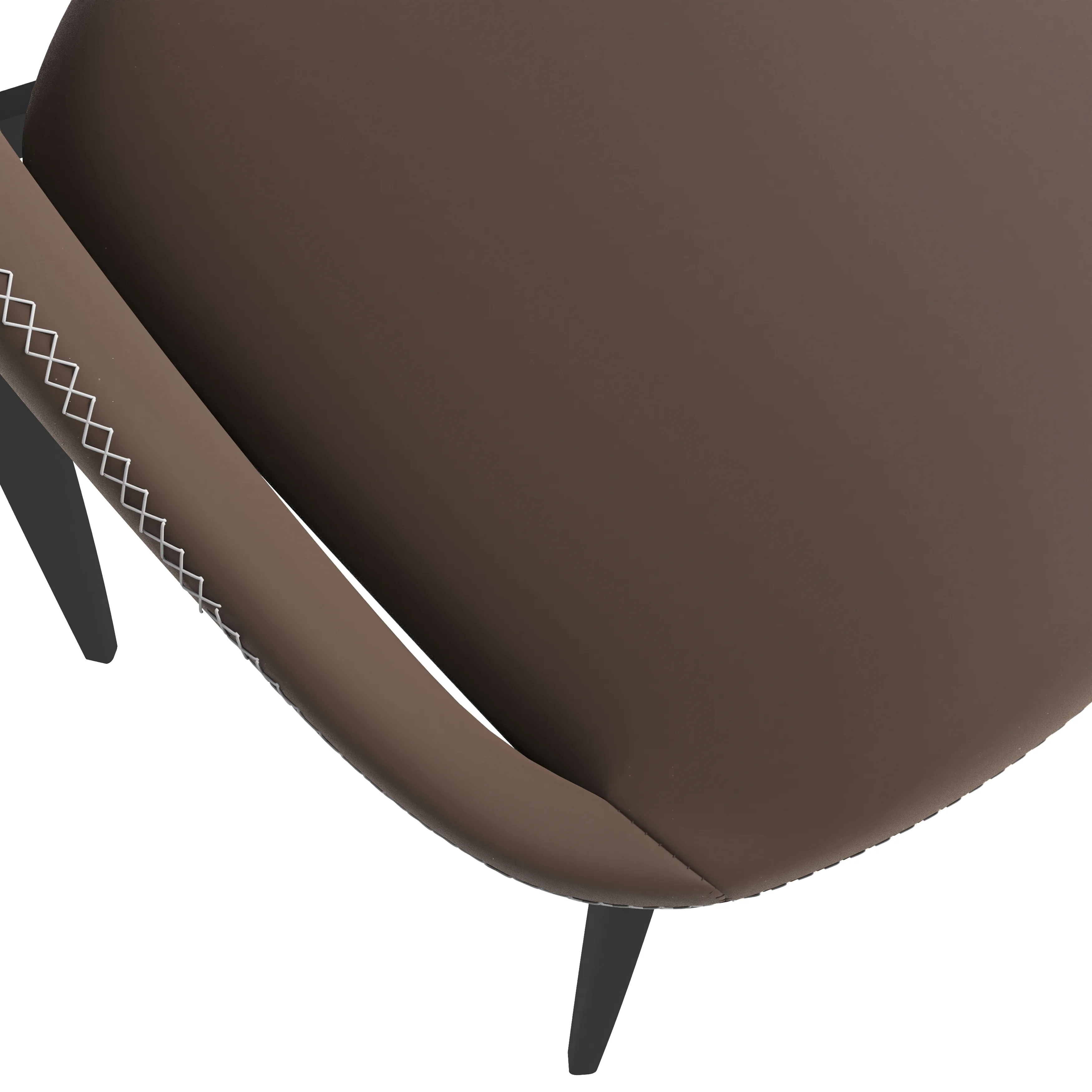 Amalfi Collection Fabric Modern Dining Chair in Light Brown - Set of 2