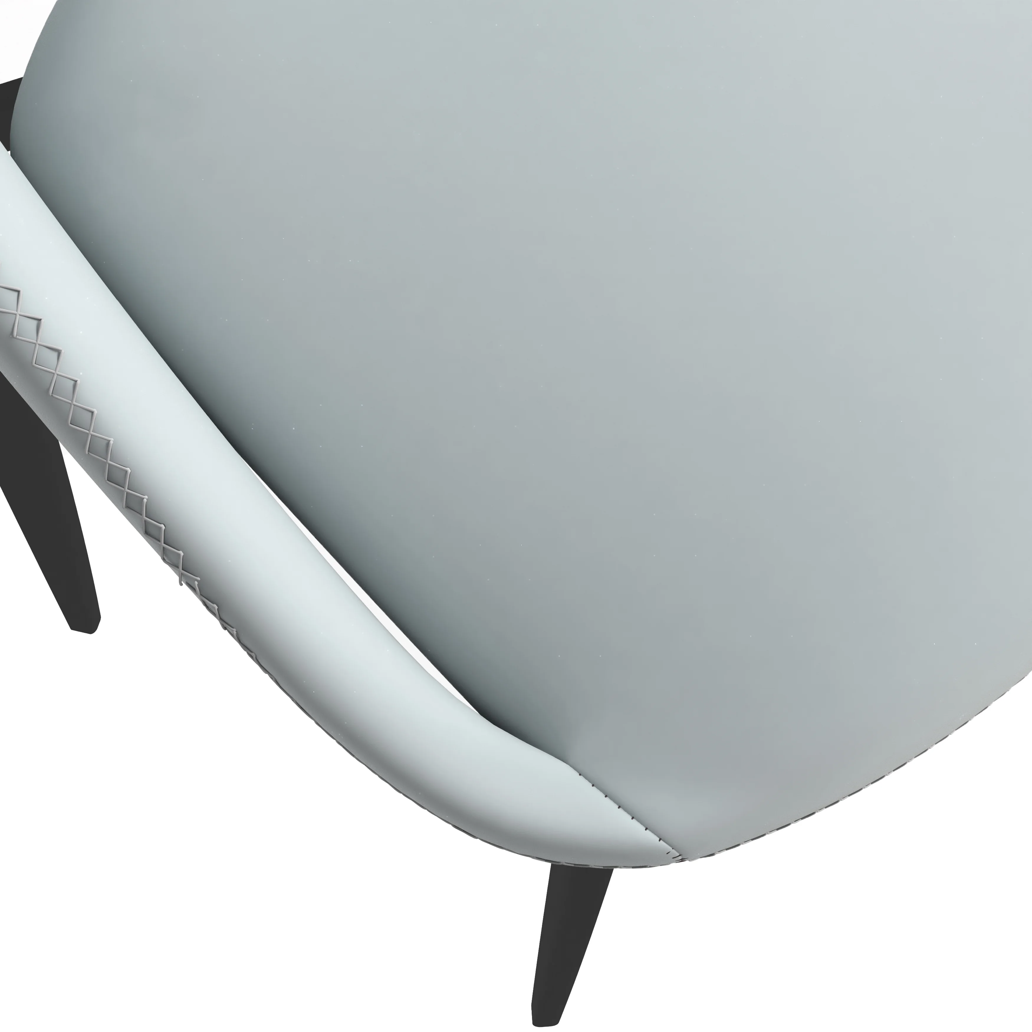 Amalfi Collection Modern Fabric Dining Chair in Coconut White