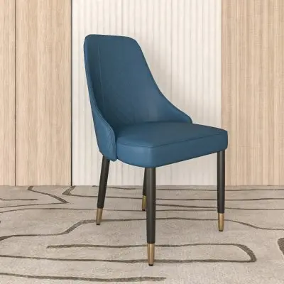 Allure Collection Modern Dining Chair In Yale Blue Fabric