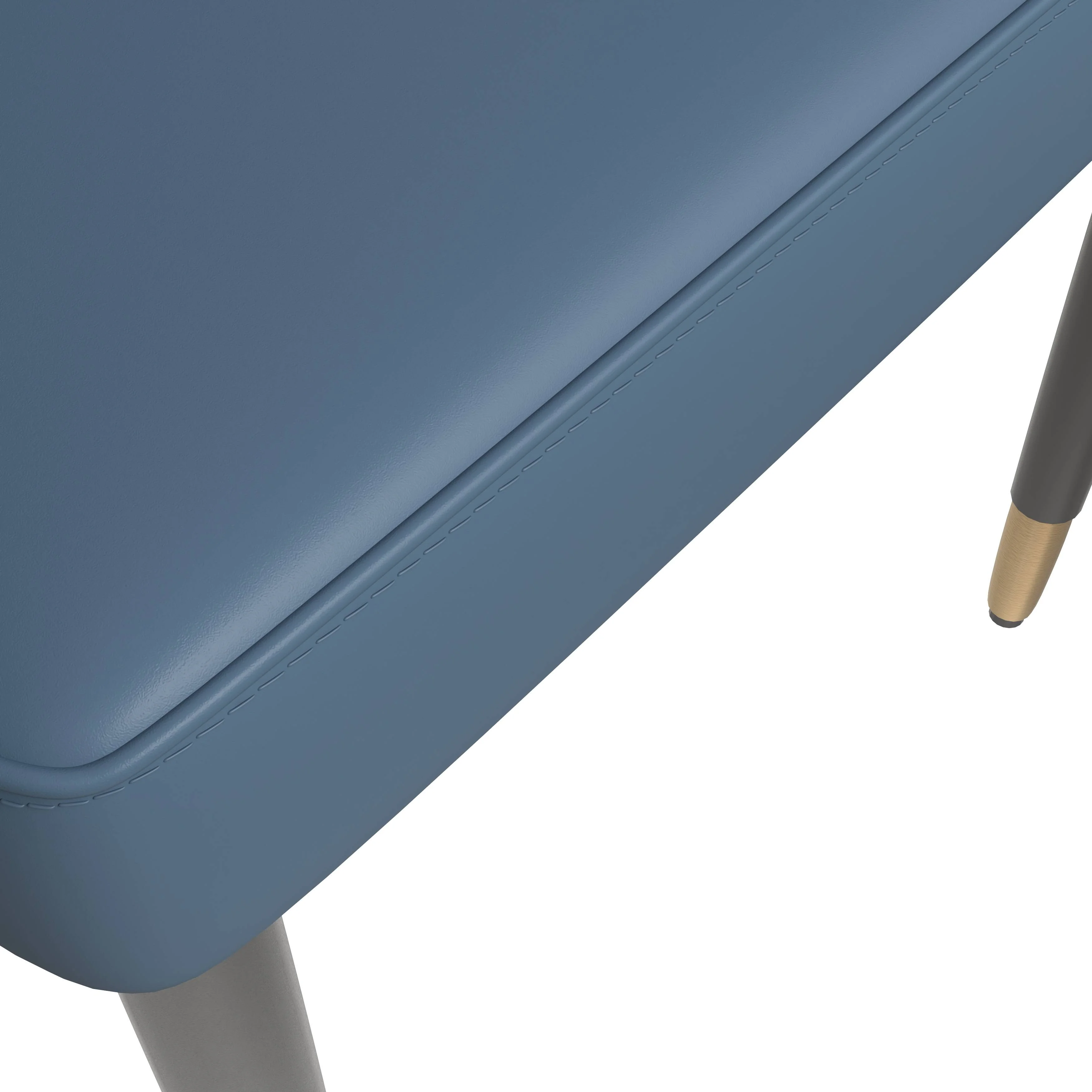 Allure Collection Modern Dining Chair In Yale Blue Fabric - Set of 4