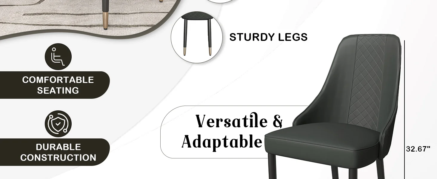 Allure Collection Modern Dining Chair In Olive Green Fabric