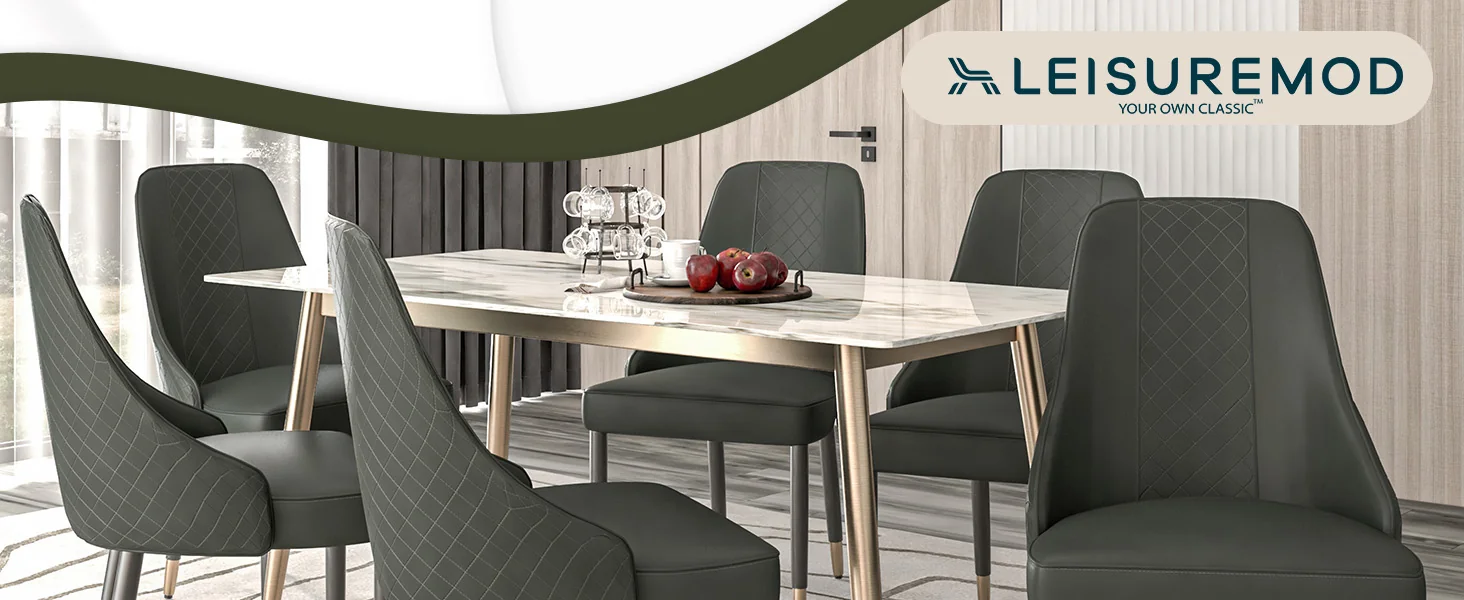 Allure Collection Modern Dining Chair In Olive Green Fabric