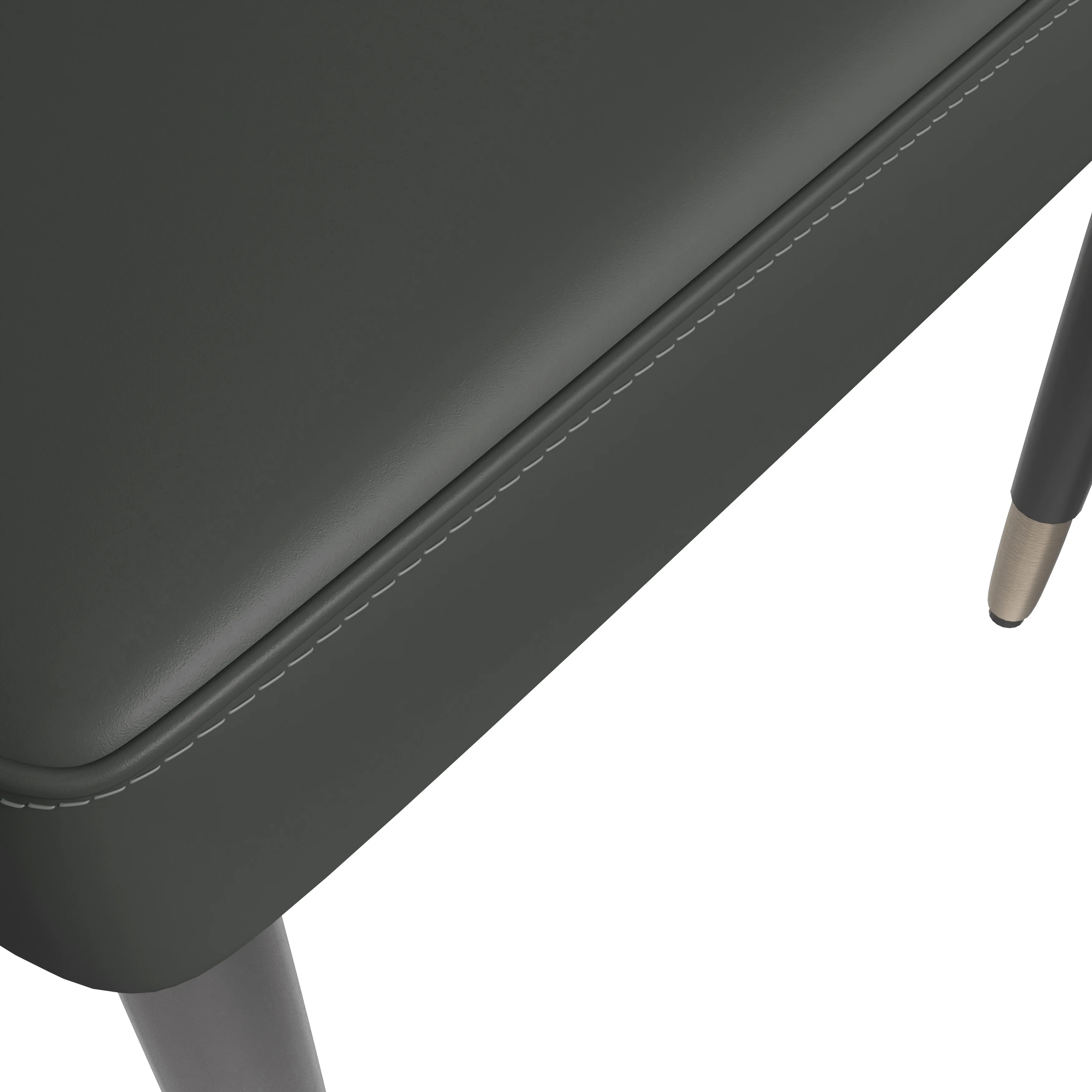 Allure Collection Modern Dining Chair In Olive Green Fabric