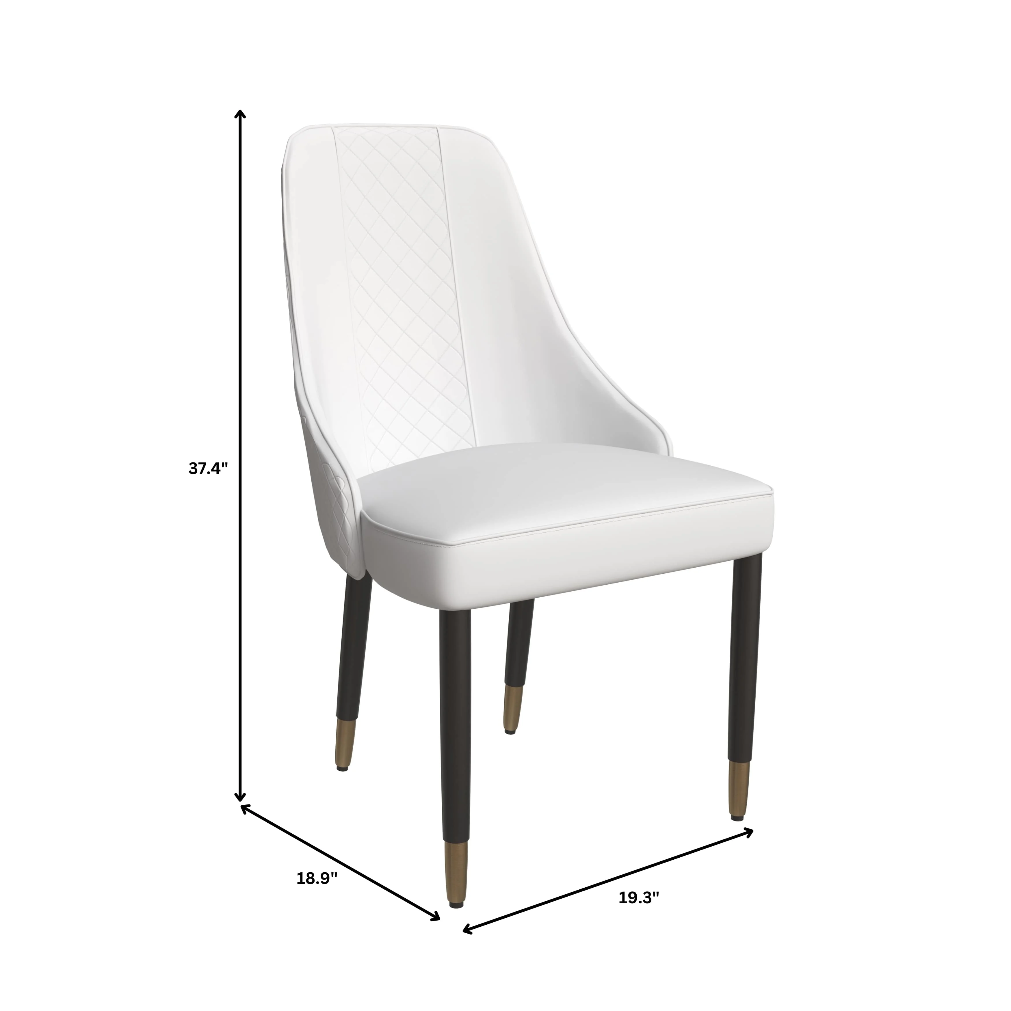 Allure Collection Modern Dining Chair In White