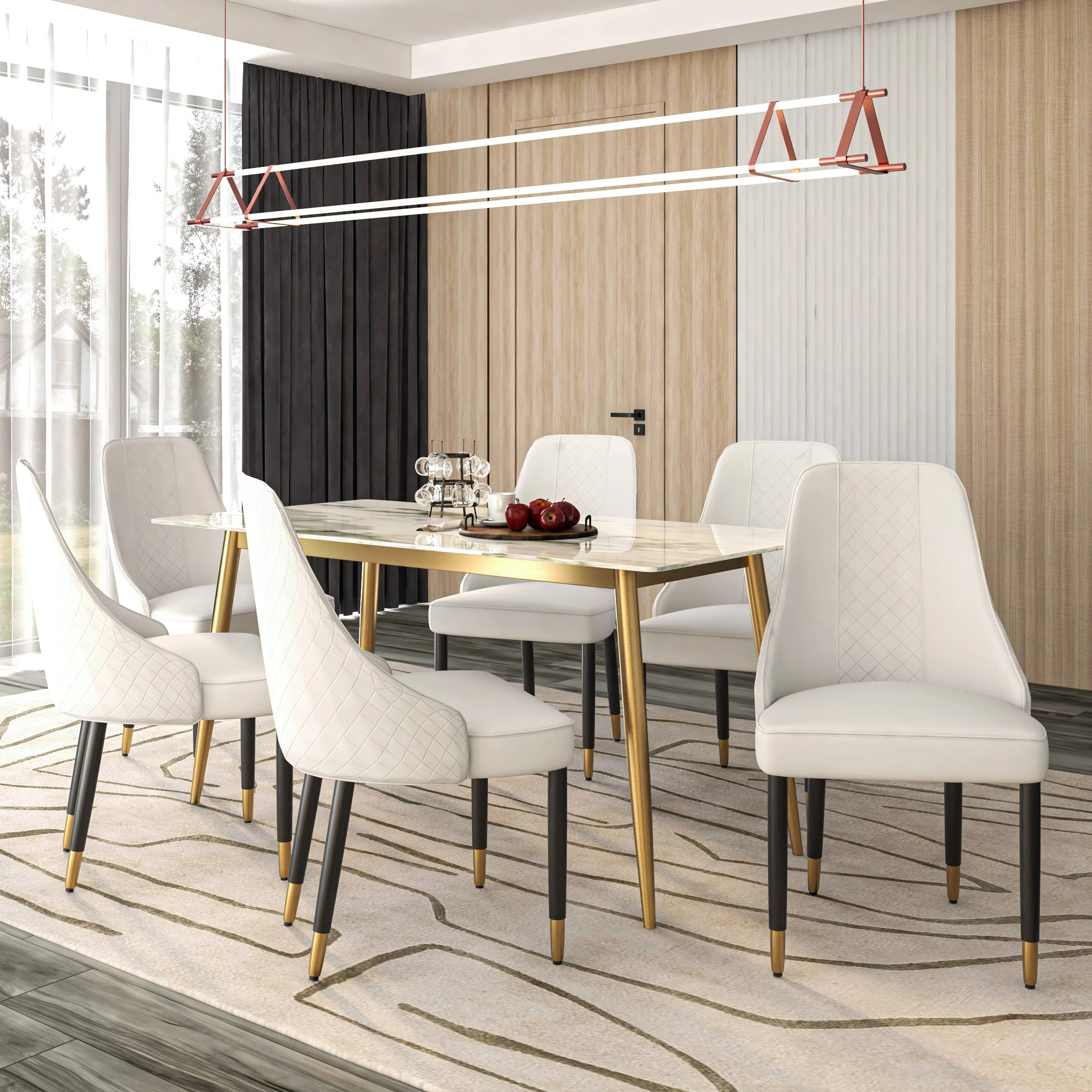 Allure Collection Modern Dining Chair In White - Set of 4