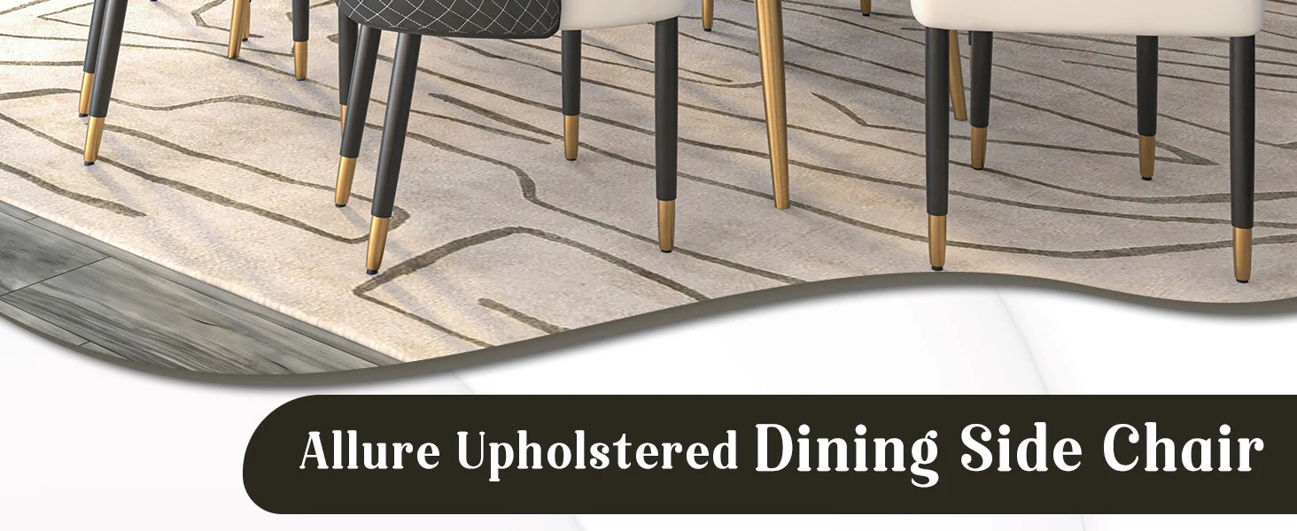 Allure Collection Modern Dining Chair In Black Fabric