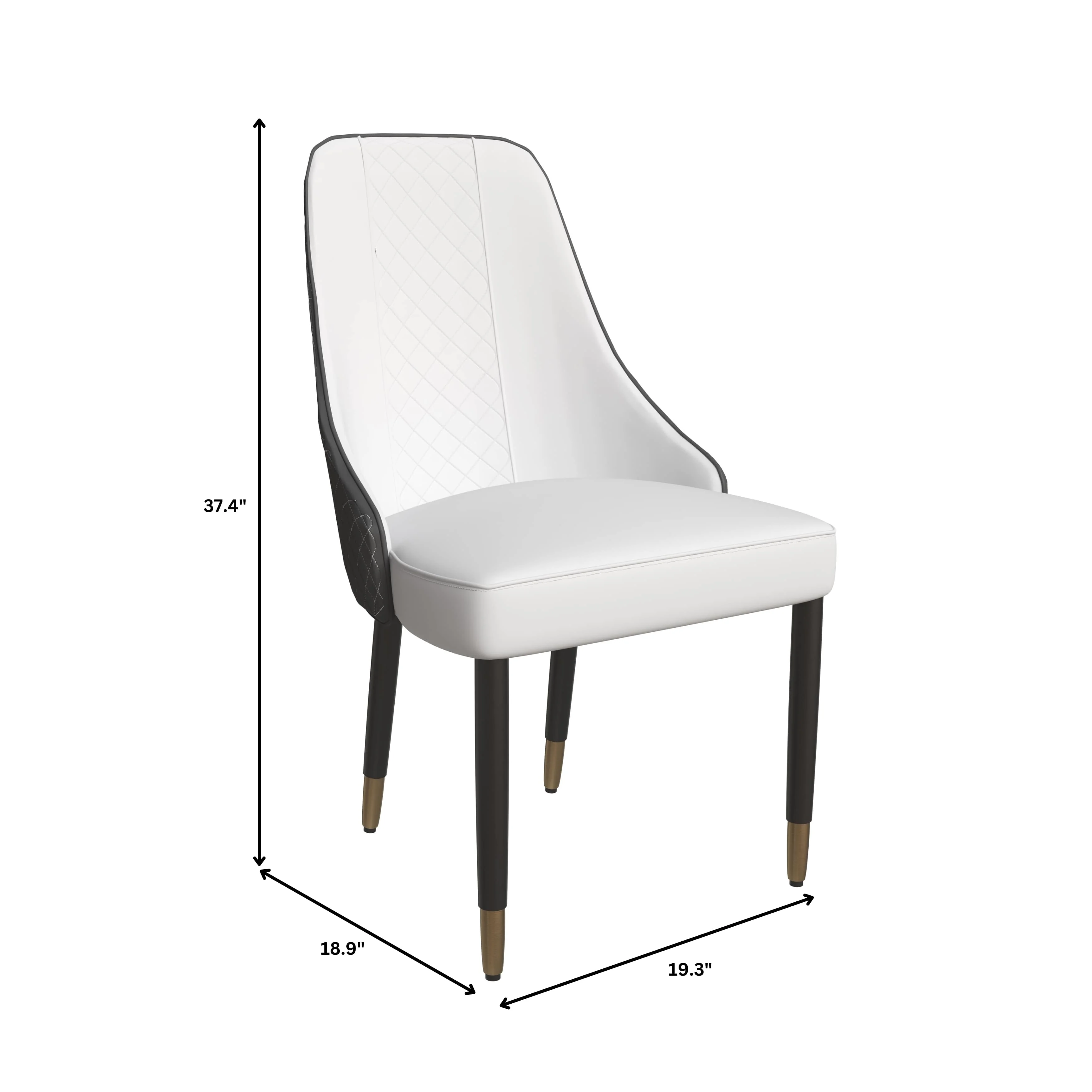 Allure Collection Modern Dining Chair In Black Fabric