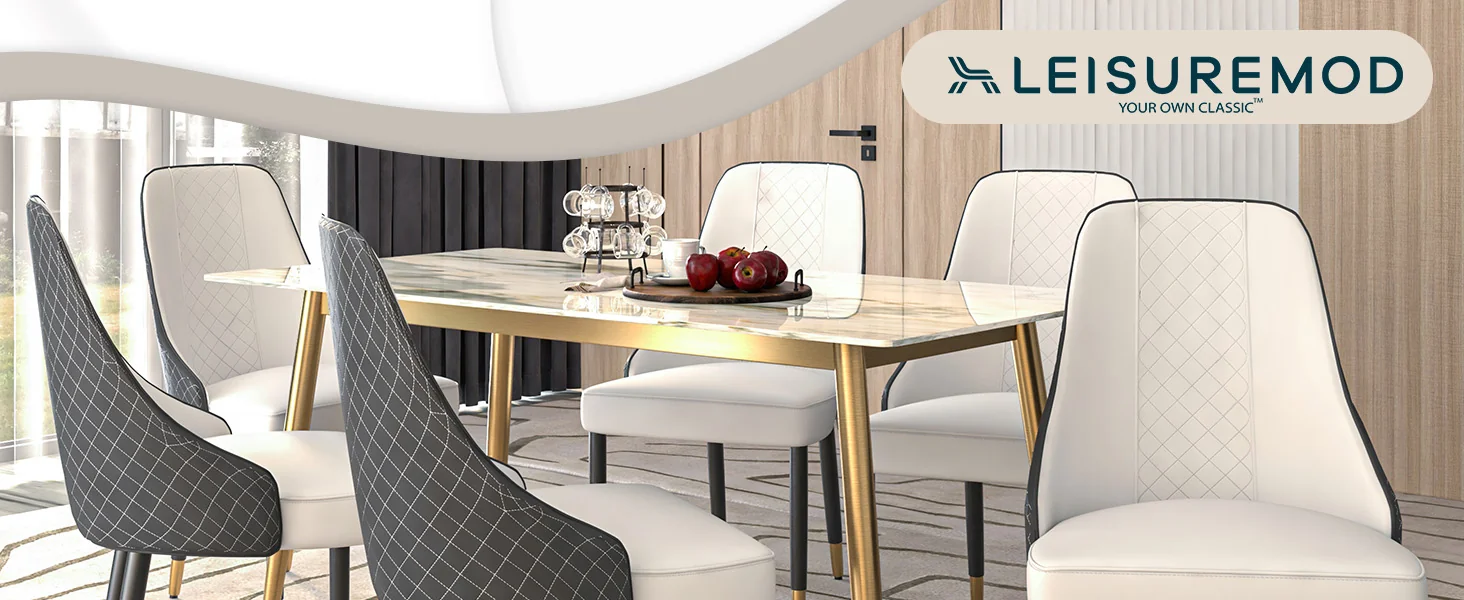 Allure Collection Modern Dining Chair In Black Fabric - Set of 4