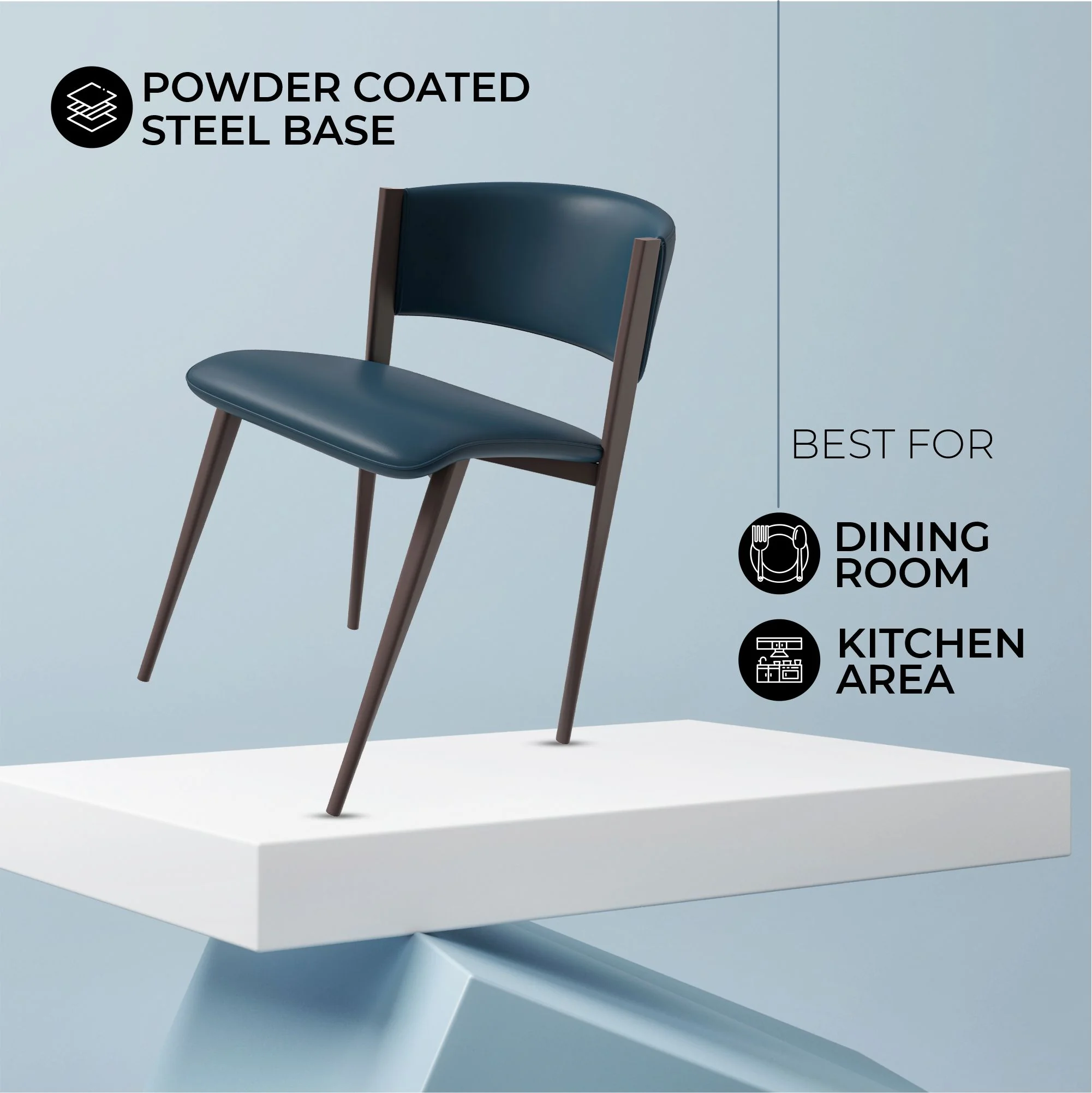 Aspen Collection Modern Dining Chair in Blue