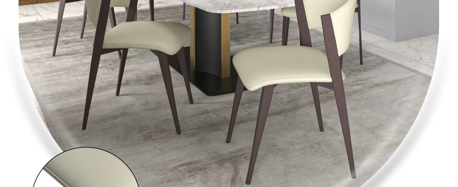 Aspen Collection Modern Dining Chair Set of 4 in White