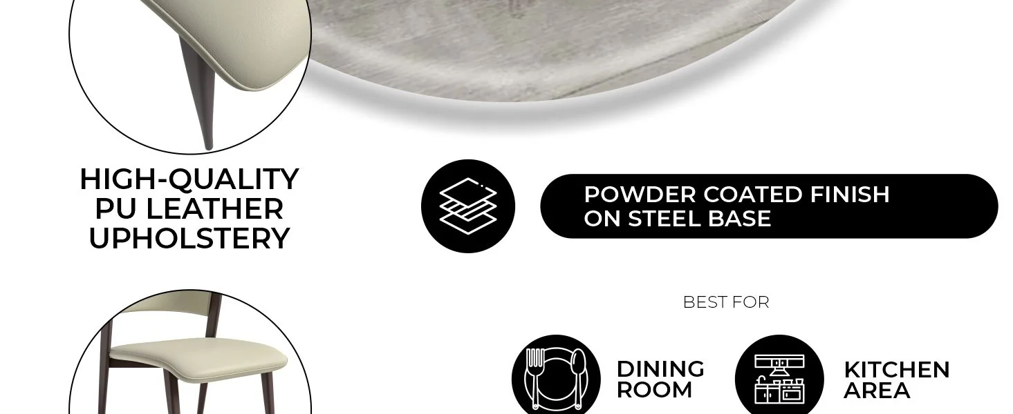 Aspen Collection Modern Dining Chair in Light Grey