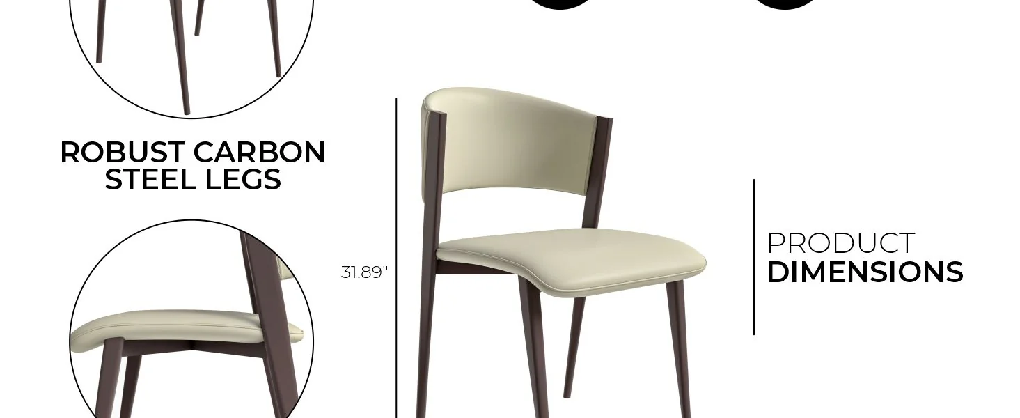 Aspen Collection Modern Dining Chair in Light Grey