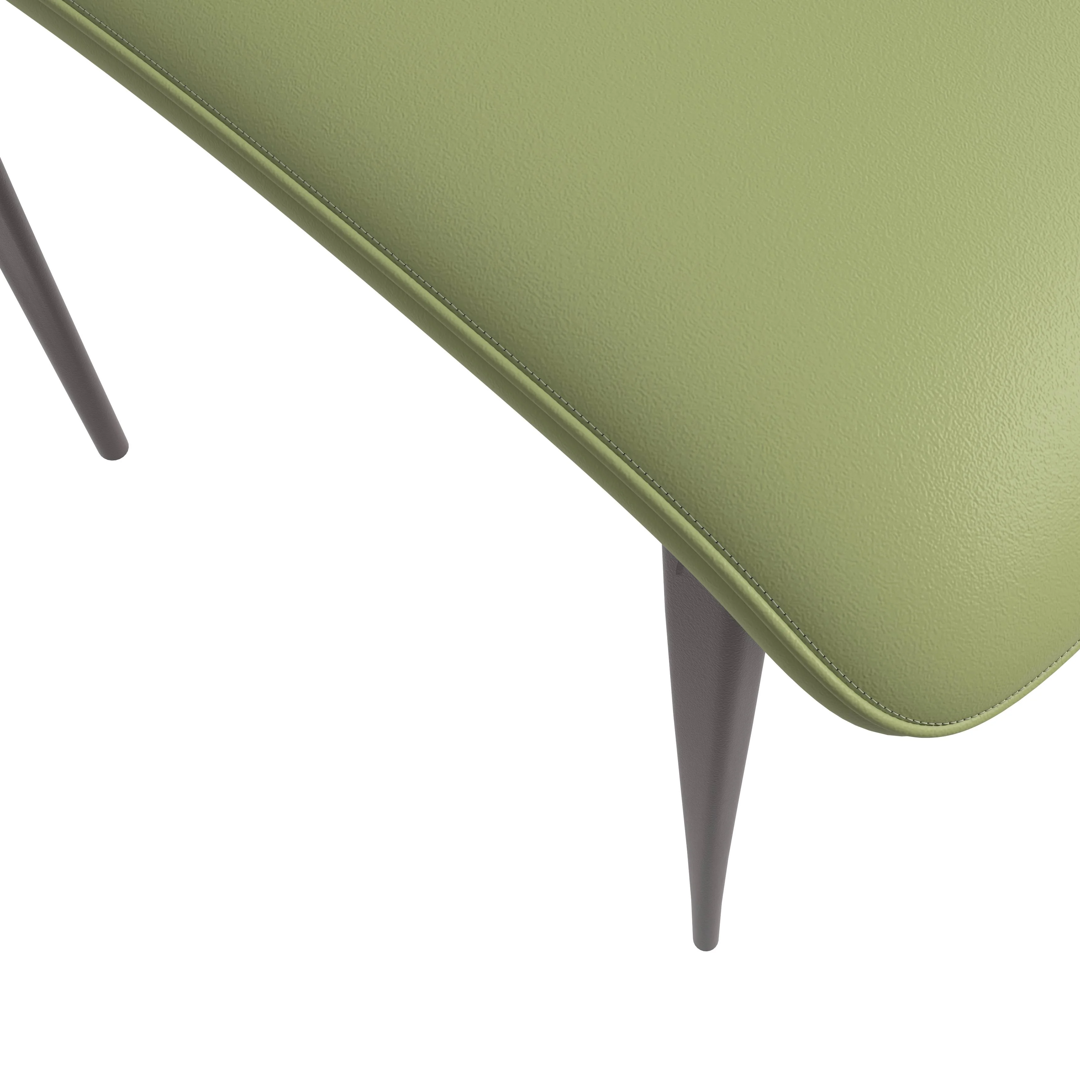 Aspen Collection Modern Dining Chair Set of 2 in Olive Green