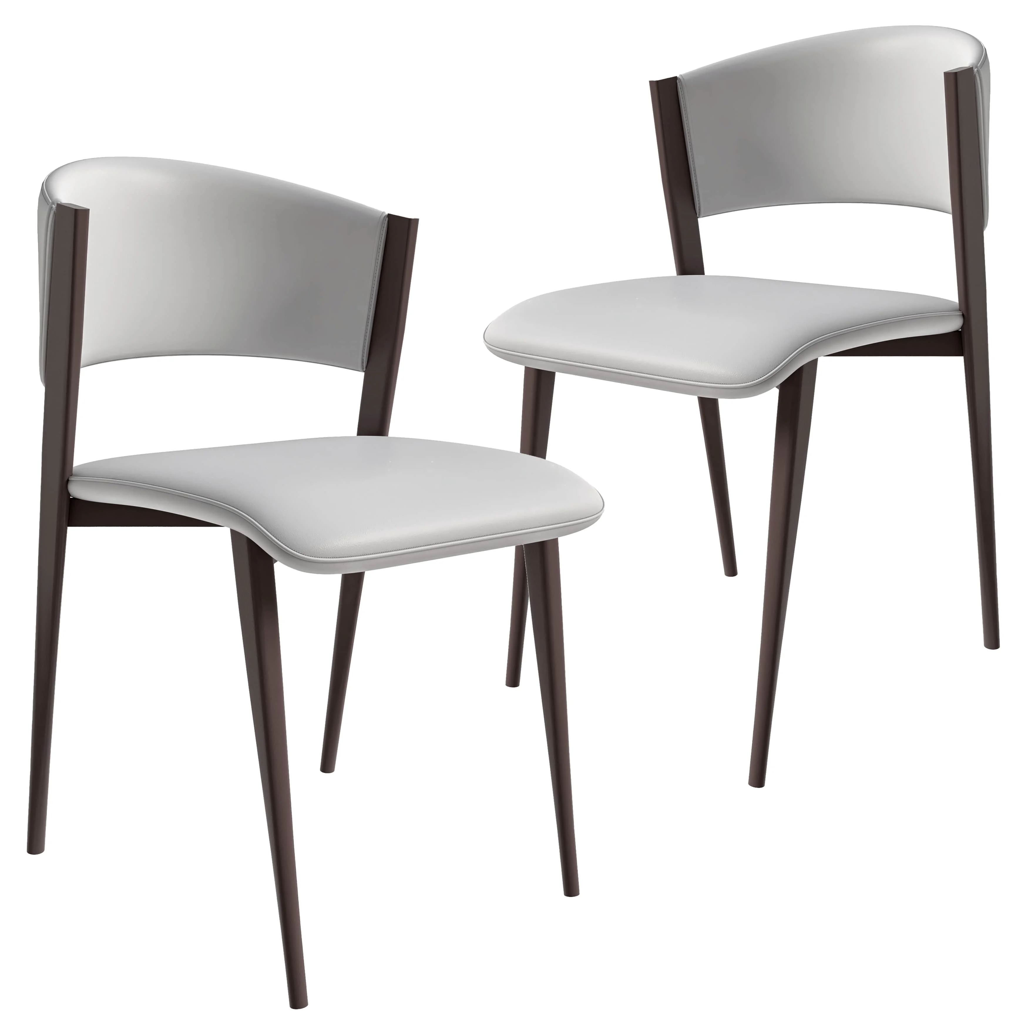 Aspen Collection Modern Dining Chair Set of 2 in Black