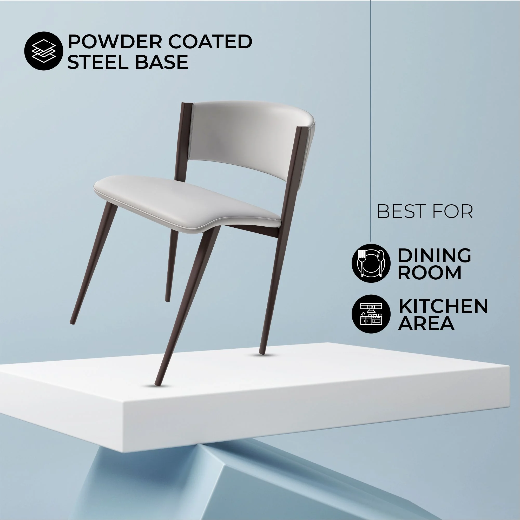 Aspen Collection Modern Dining Chair Set of 4 in Black