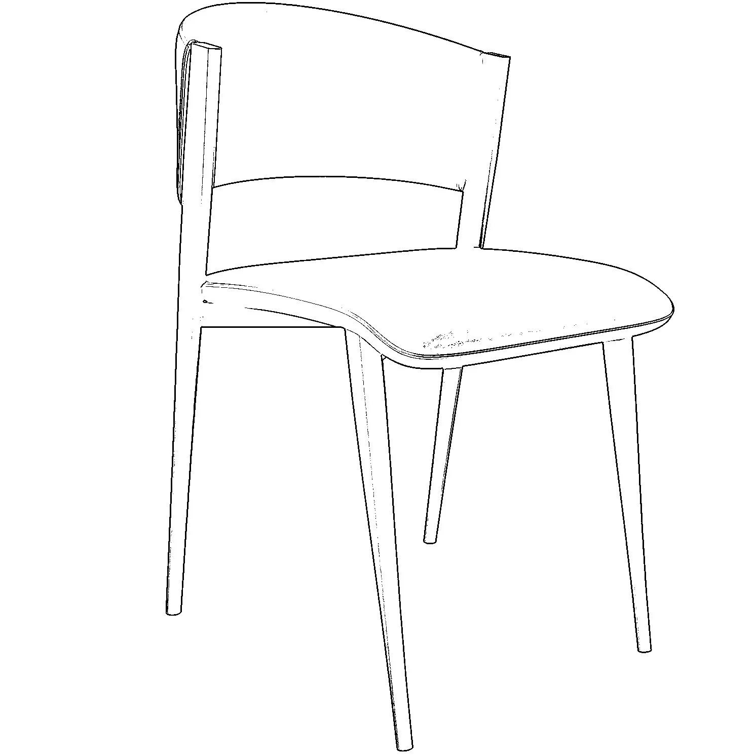 Aspen Collection Modern Dining Chair in White