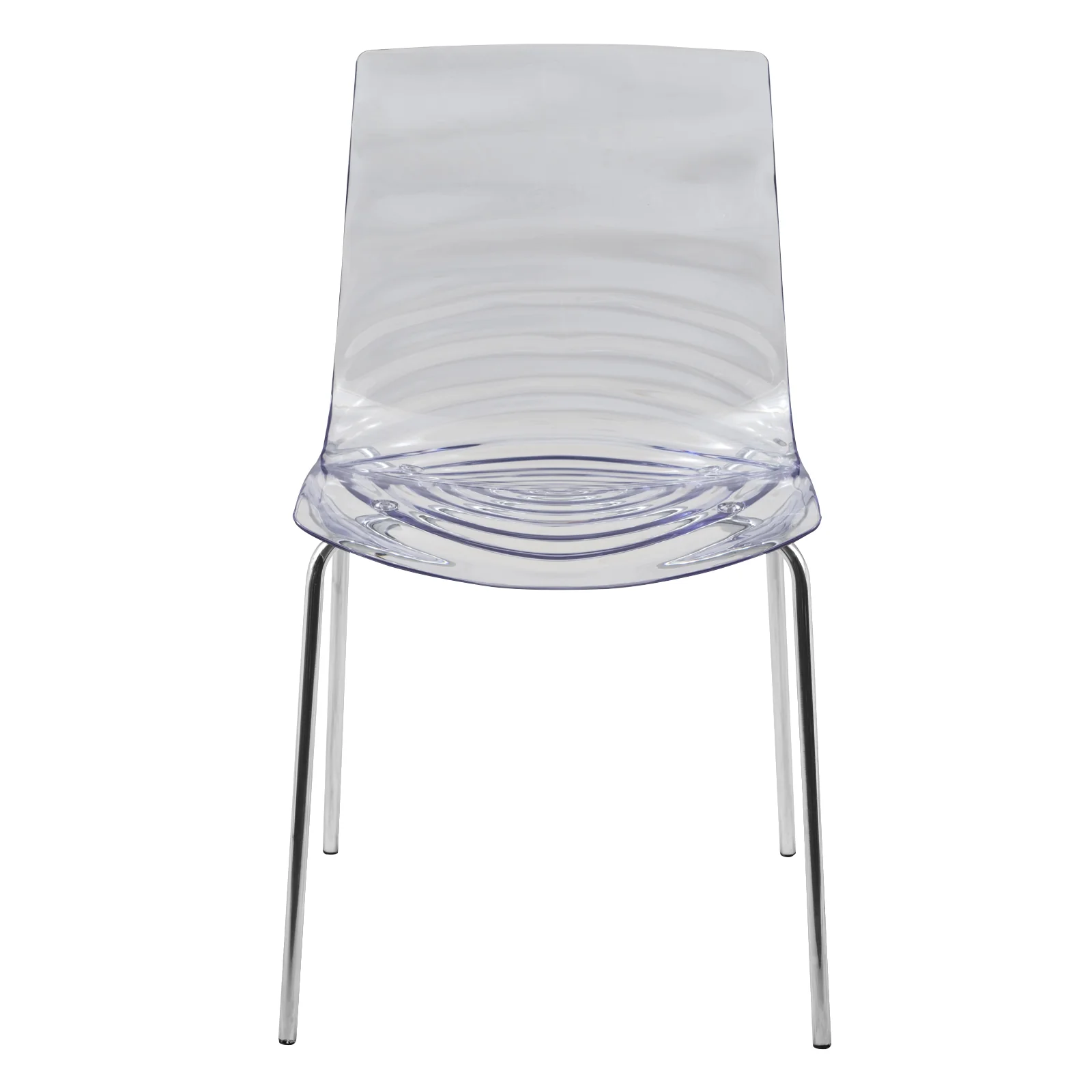 Astor Modern Dinin Chair, Single Chair, Black Base with Clear Seat