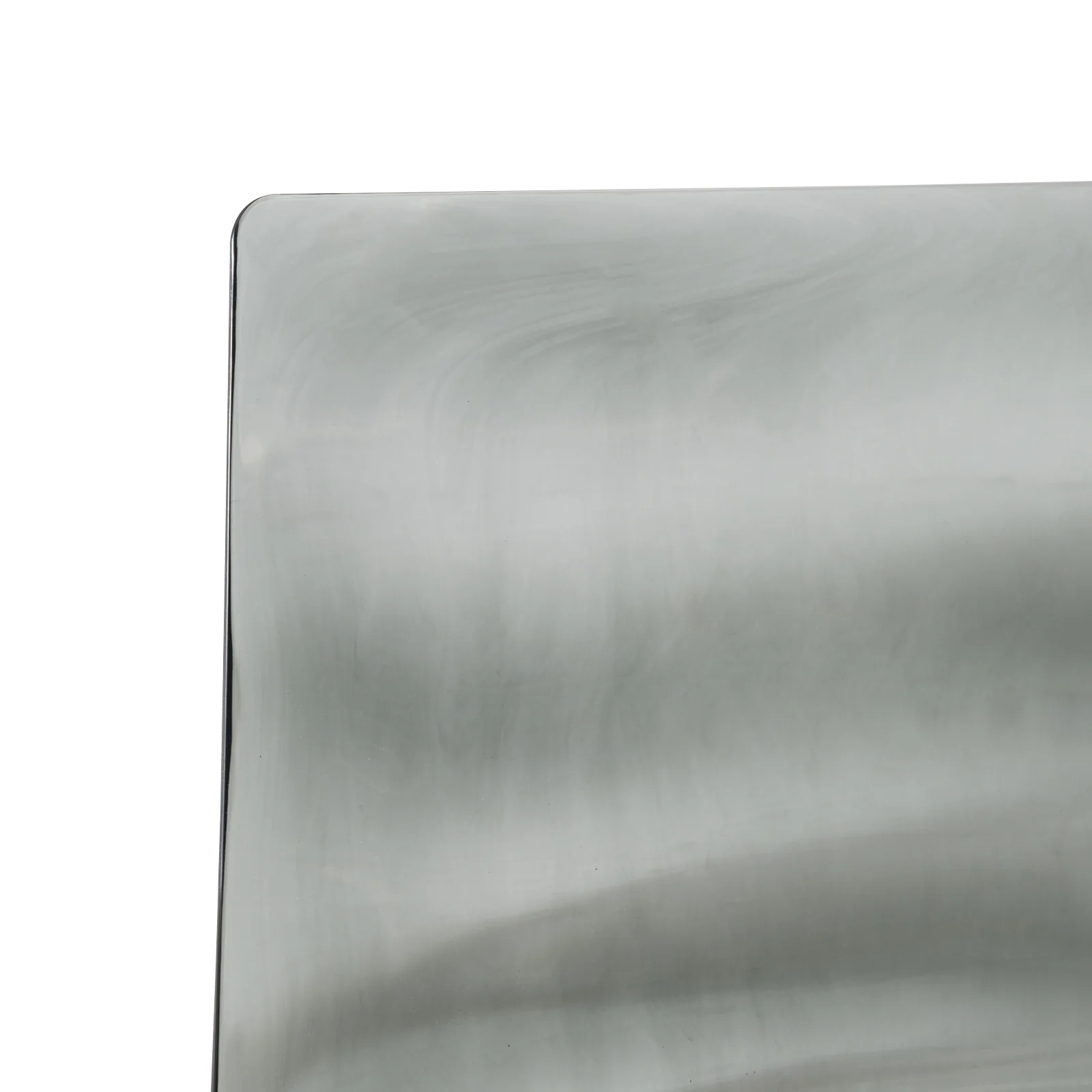 Astor Water Ripple Design Dining Chair in Black Base Trans Black Seat Set of 2