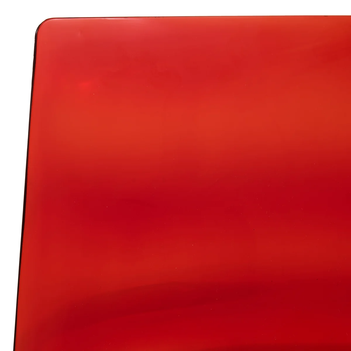 Astor Water Ripple Design Dining Chair in Black Base Trans Red Seat Set of 4