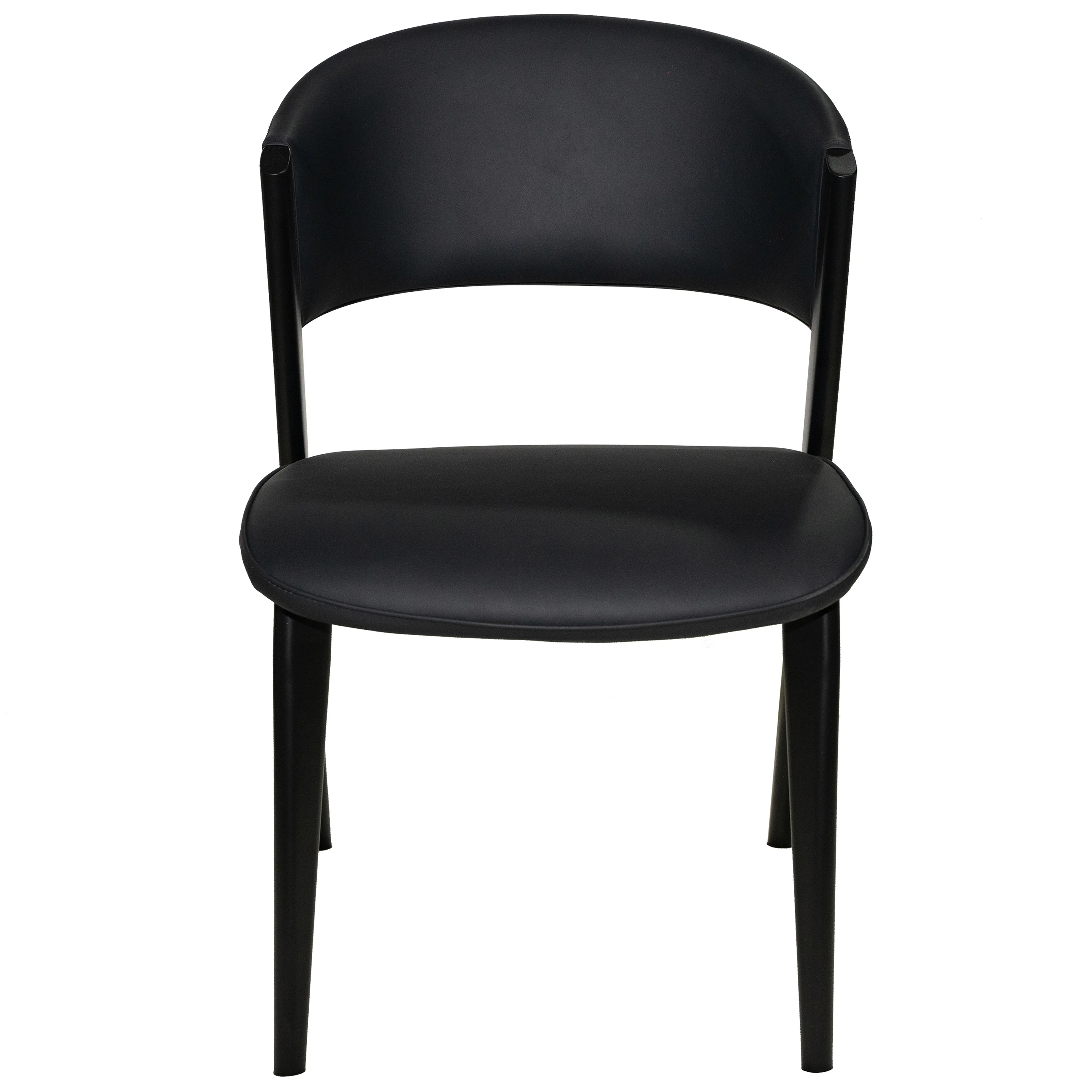Aspen Collection Modern Dining Chair Black Frame in Black Set of 4