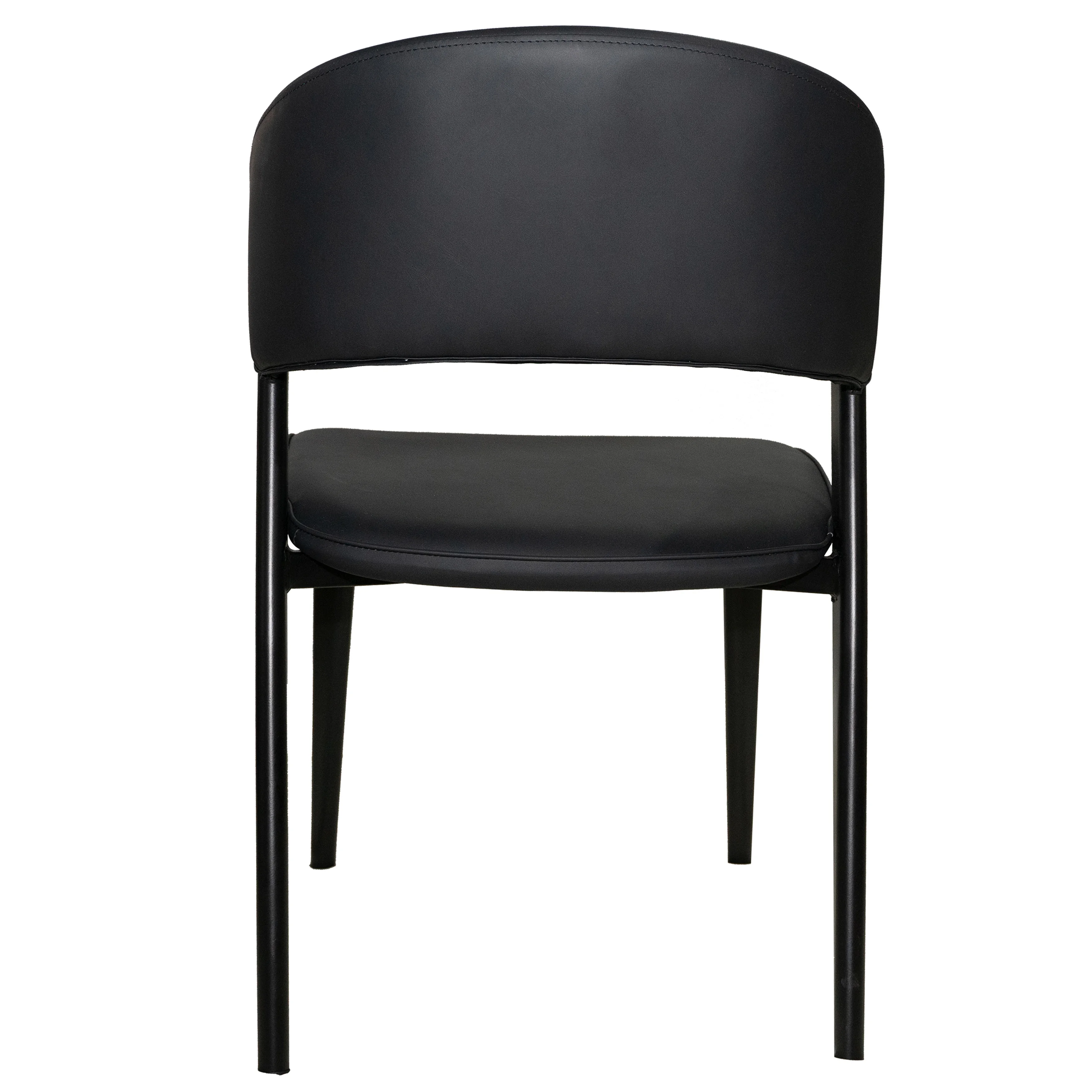 Aspen Collection Modern Dining Chair Black Frame in Black Set of 4