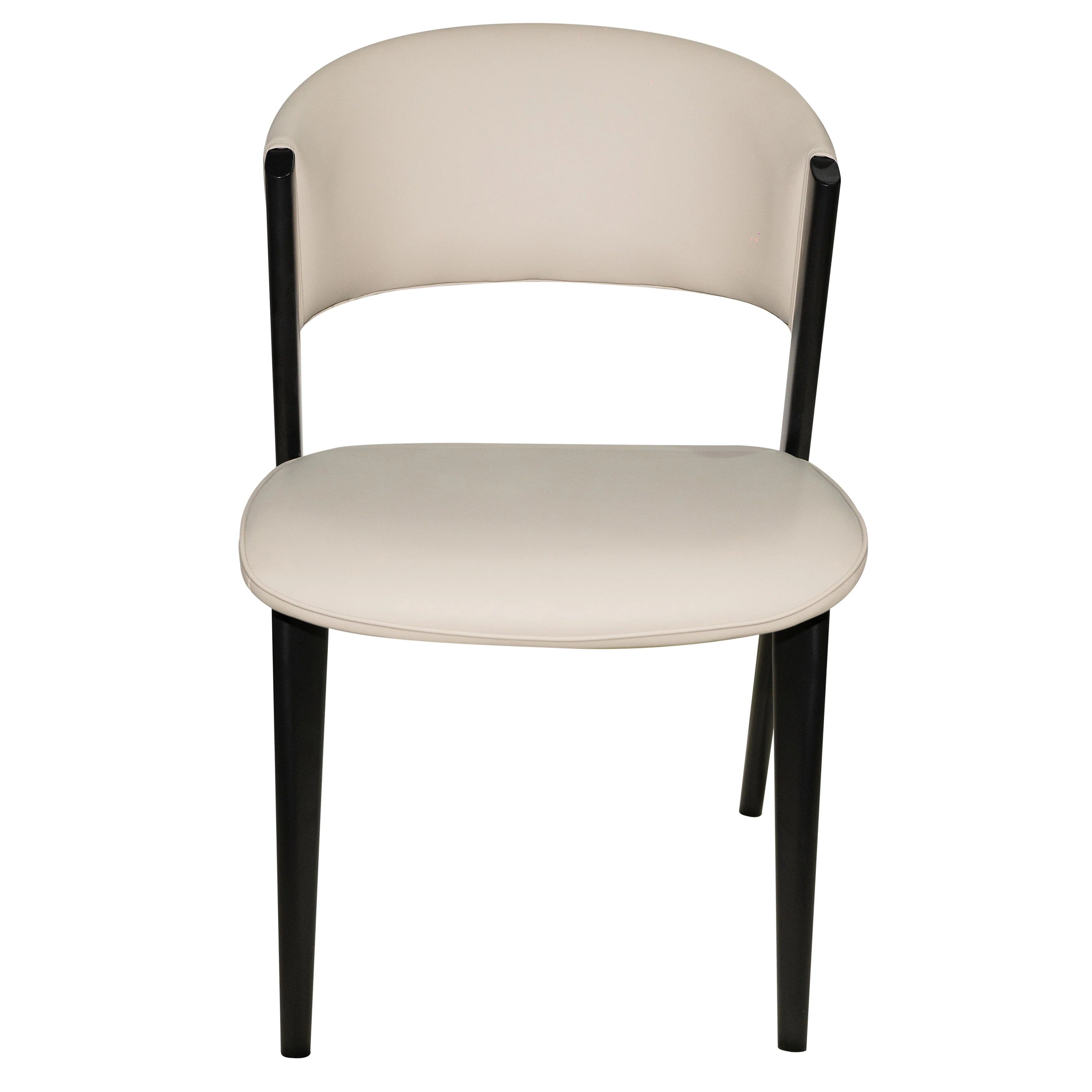 Aspen Collection Modern Dining Chair Black Frame in Light Grey