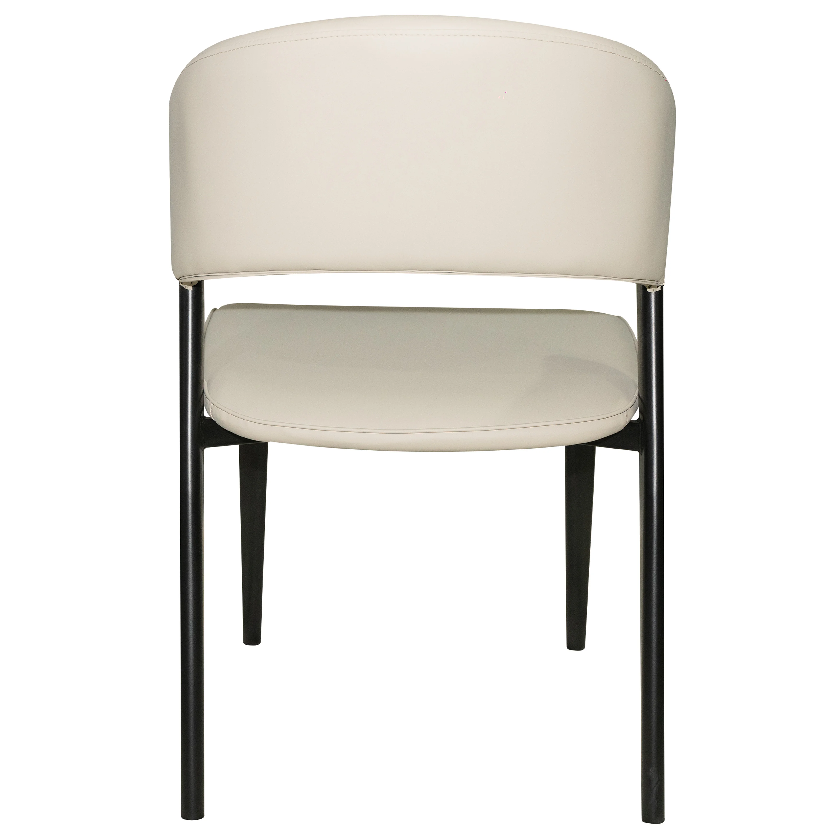 Aspen Collection Modern Dining Chair Black Frame in Light Grey Set of 4