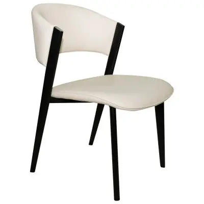 Aspen Collection Modern Dining Chair Black Frame in White