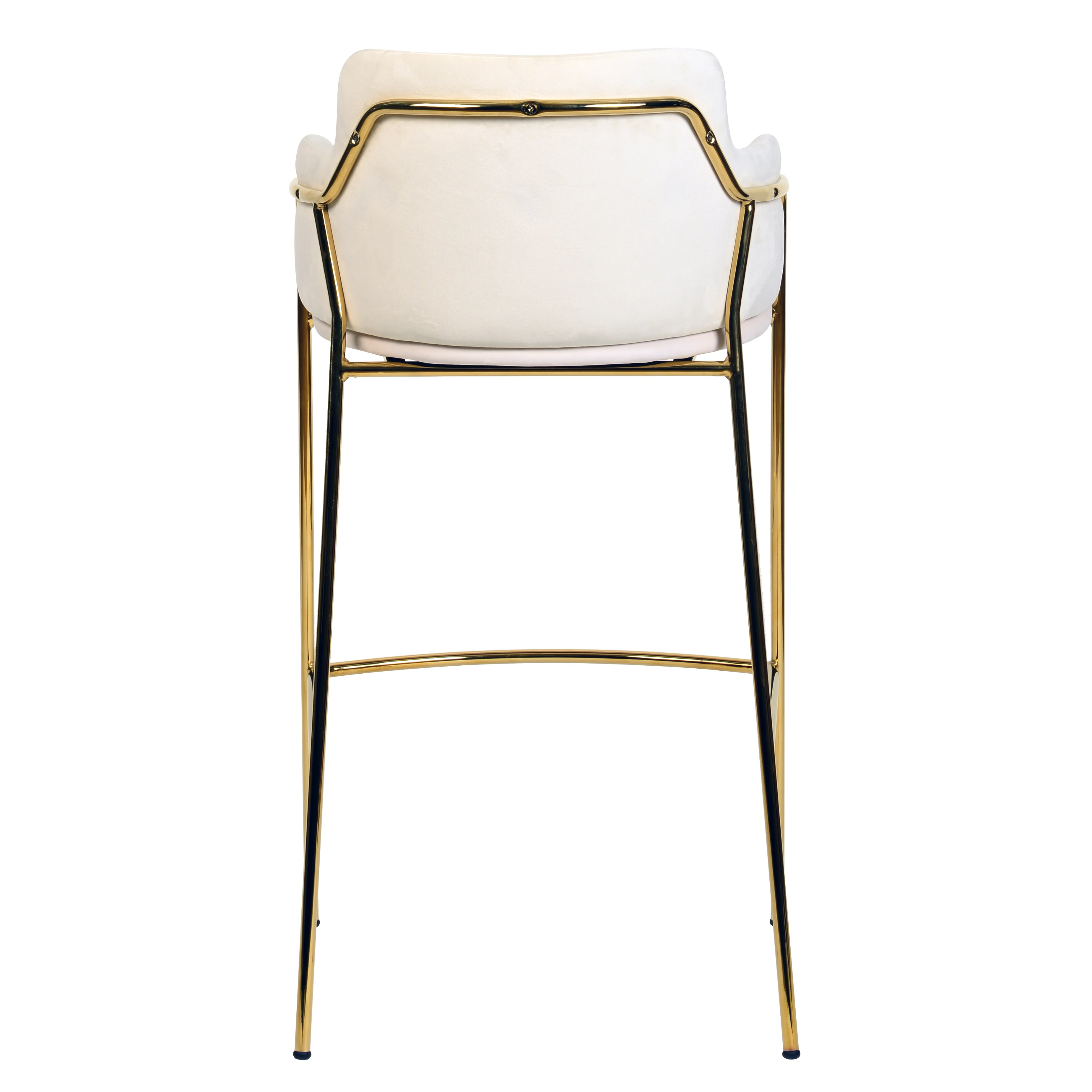 Axis Collection Modern Gold Bar height Chair in Biege