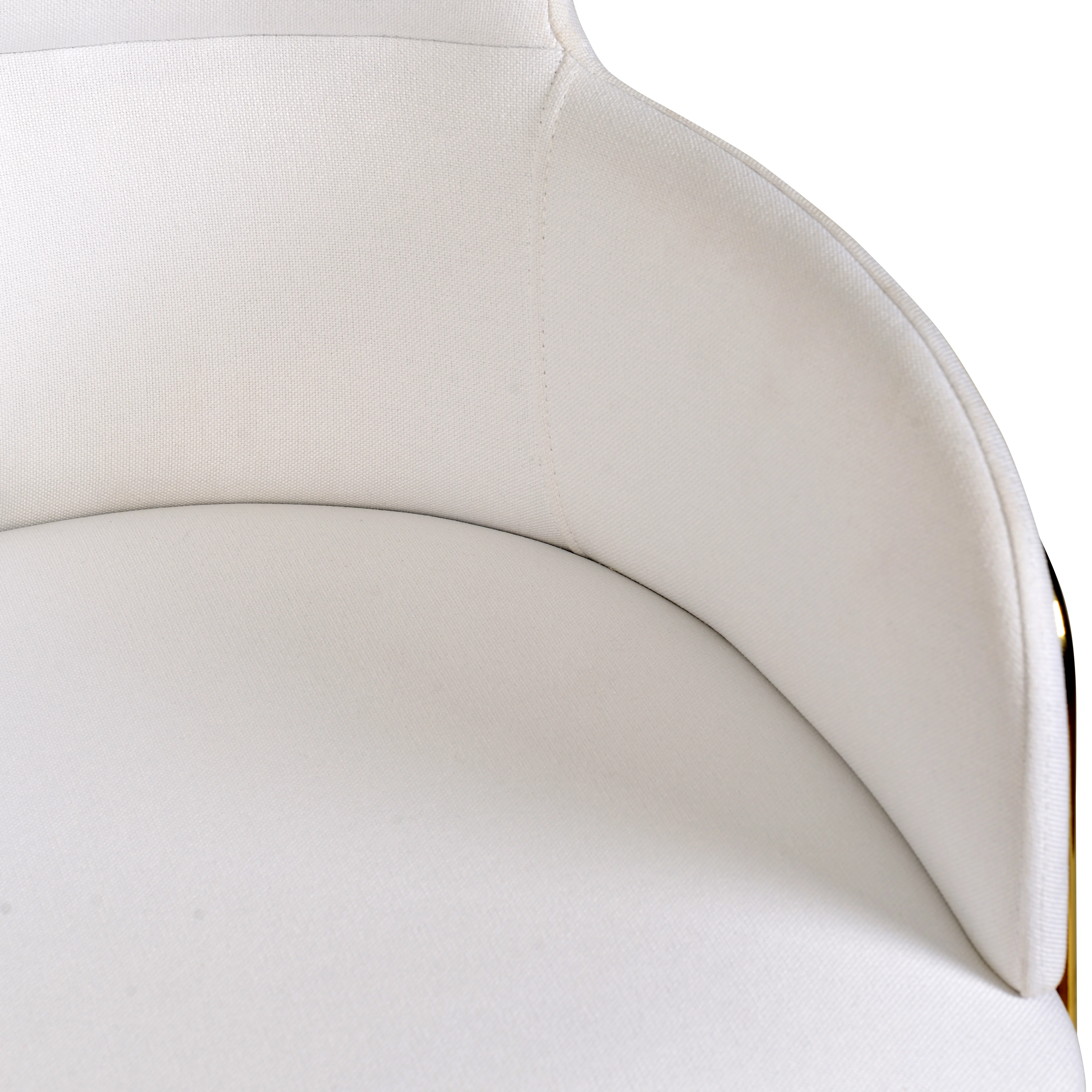 Axis Collection Modern Gold Bar height Chair in White