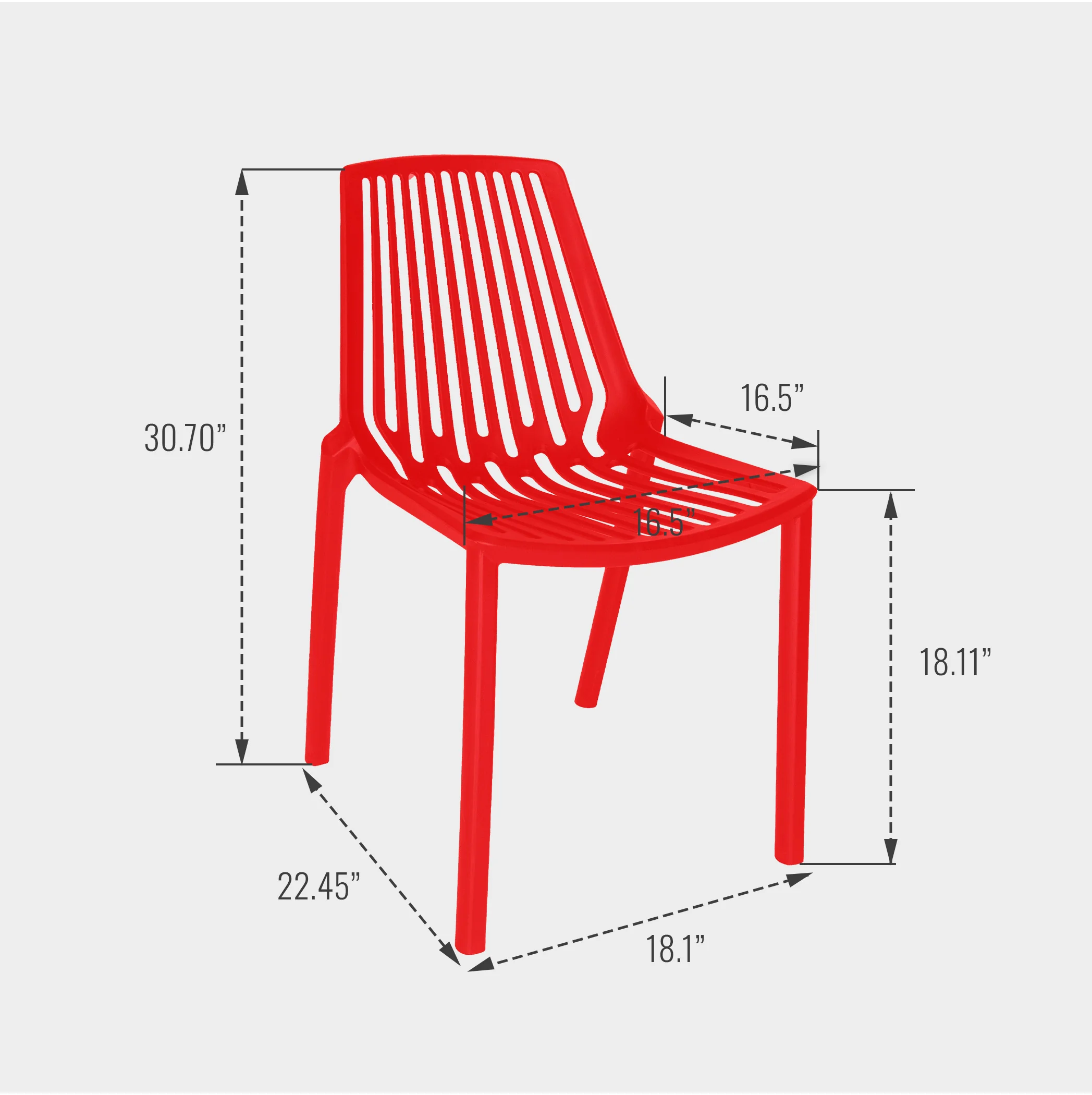 Acken Plastic Stackable Dining Chair