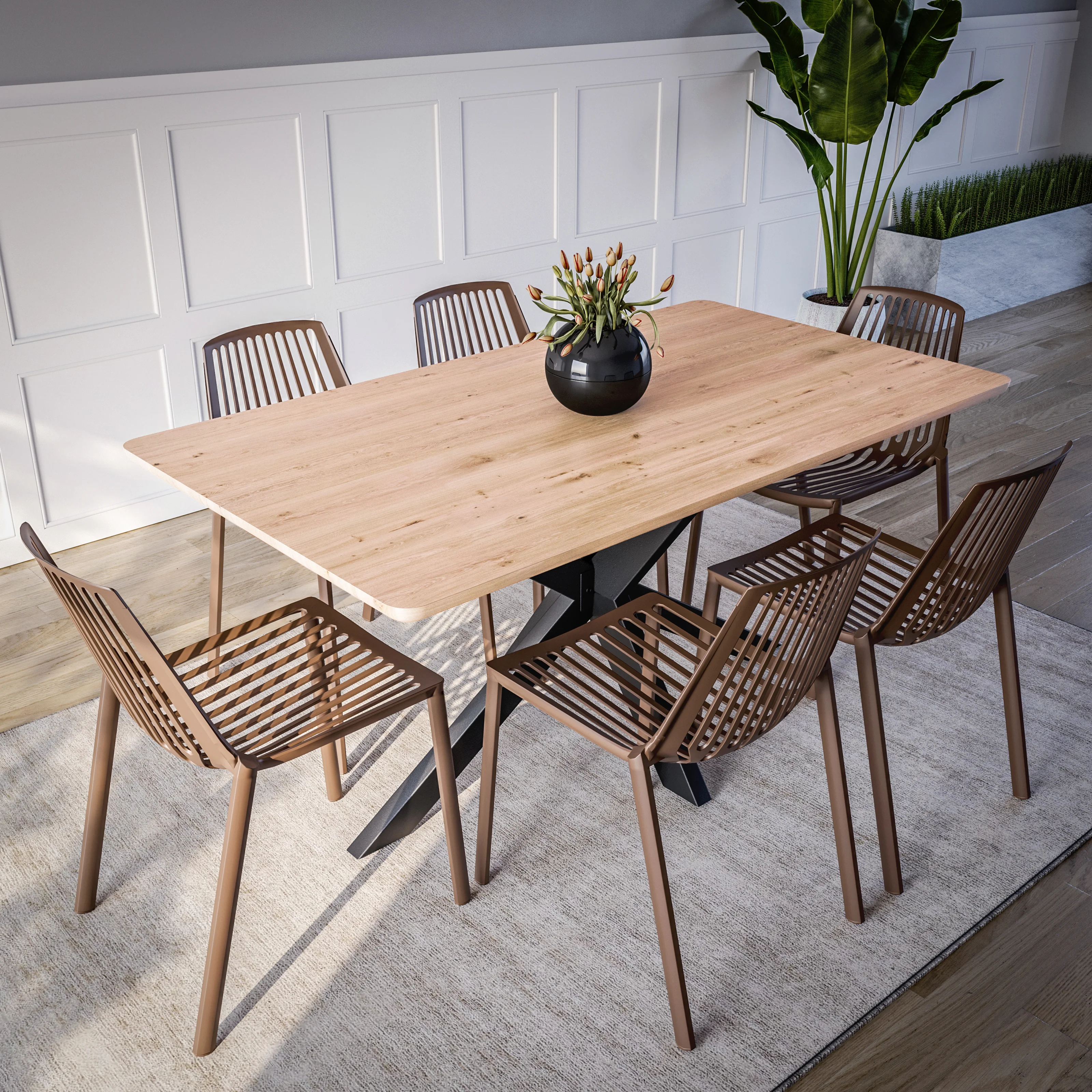 Acken Plastic Stackable Dining Chair