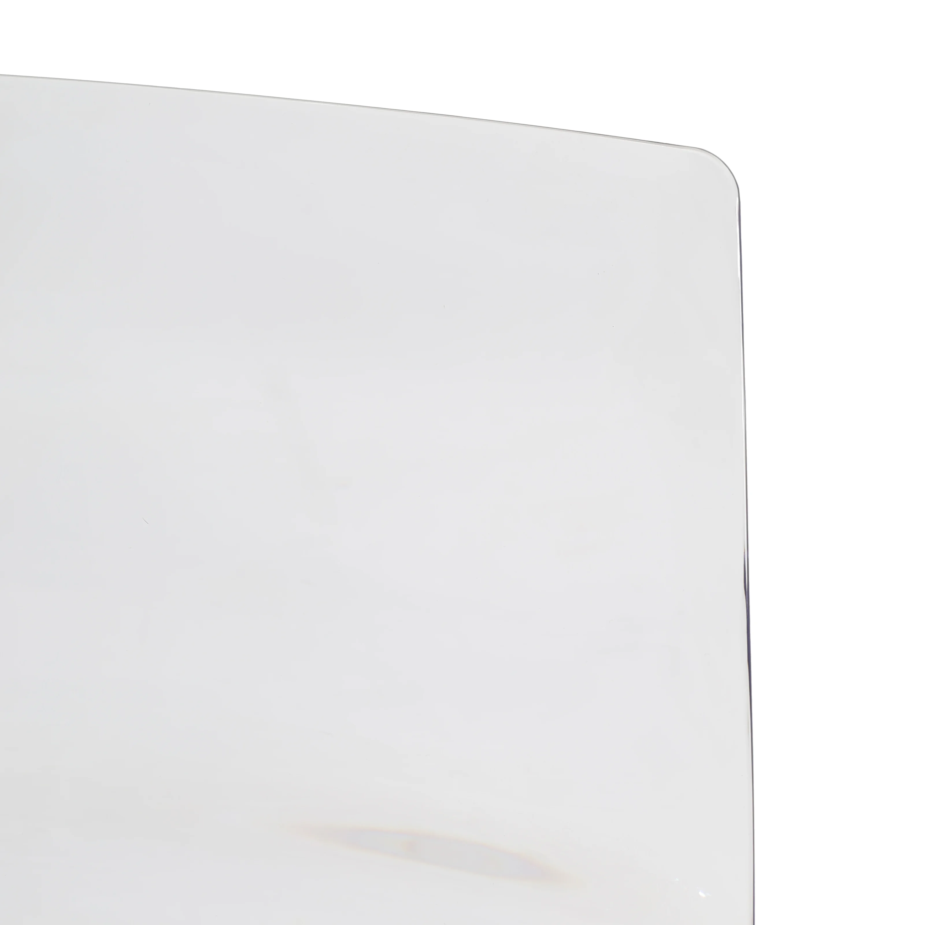 Astor Water Ripple Design Dining Chair in White Base Clear Seat Set of 2