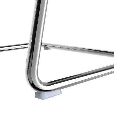 Aleen Series Guest Office Chair In Grey Leather