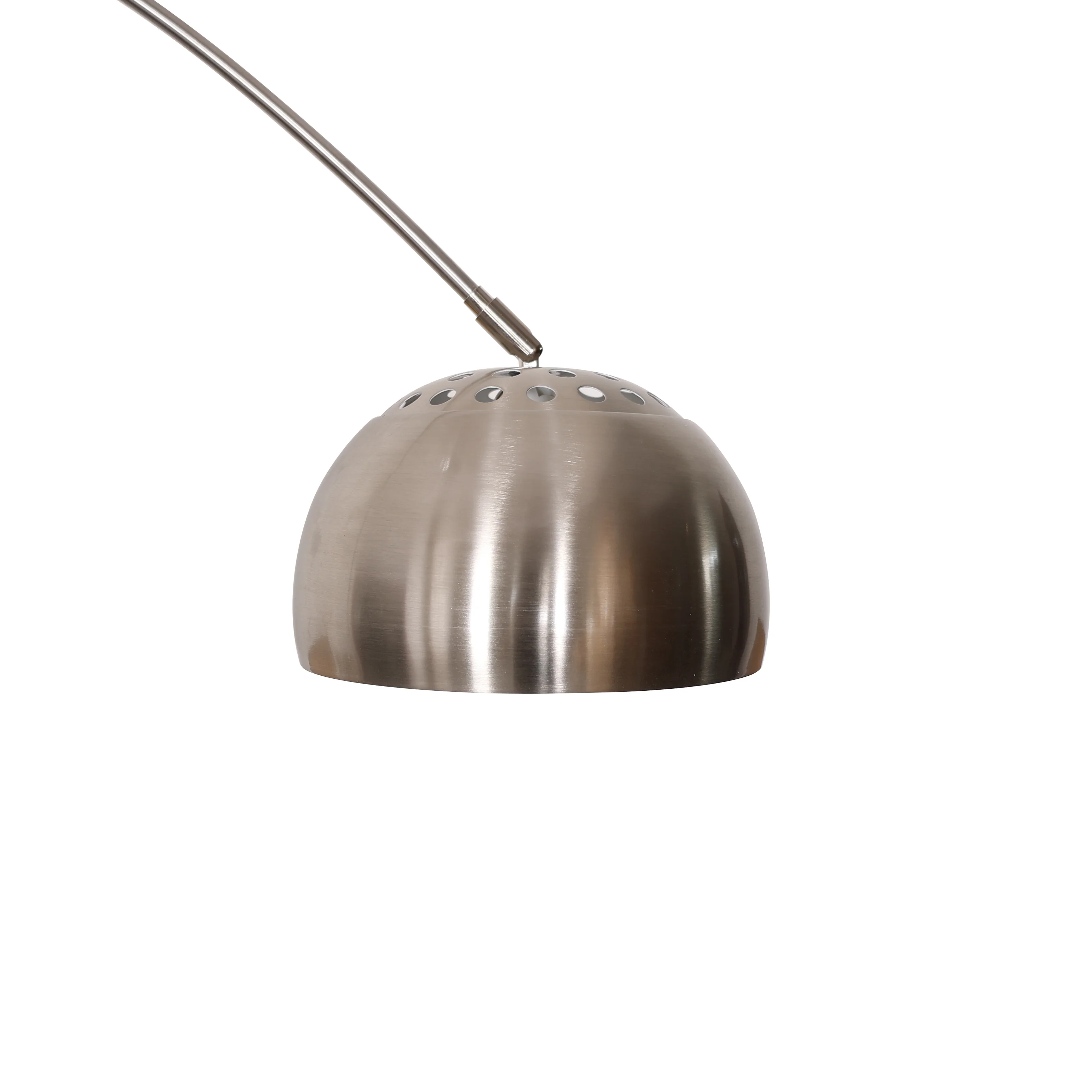 Arco Mid-Century Modern Arched Floor Lamp 75.6" Height with Black Round Marble Base and Metal Dome Lamp Shade for Living Room and Bedroom