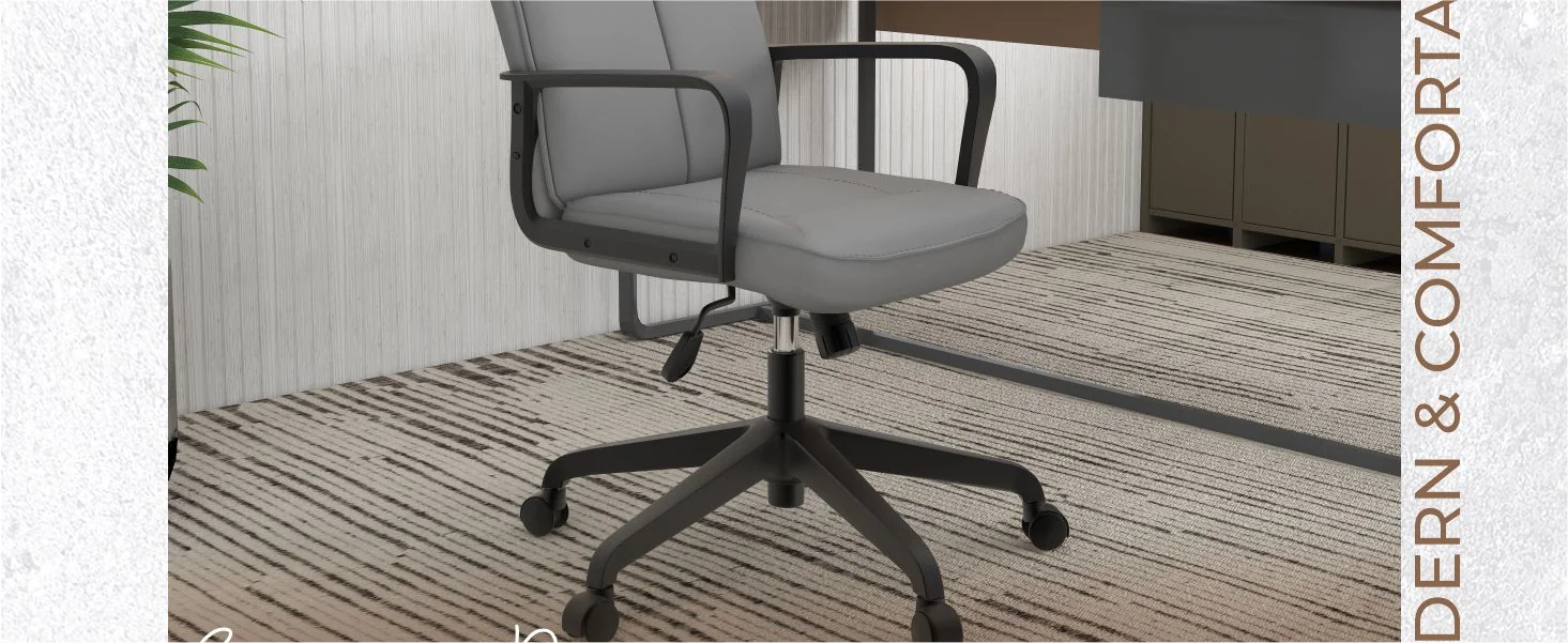 Aiaria Collection Modern Office Chair In Grey
