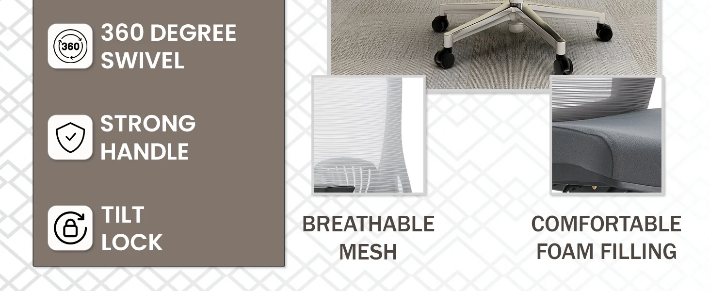 Office Adorit Series Office Task Chair In Grey