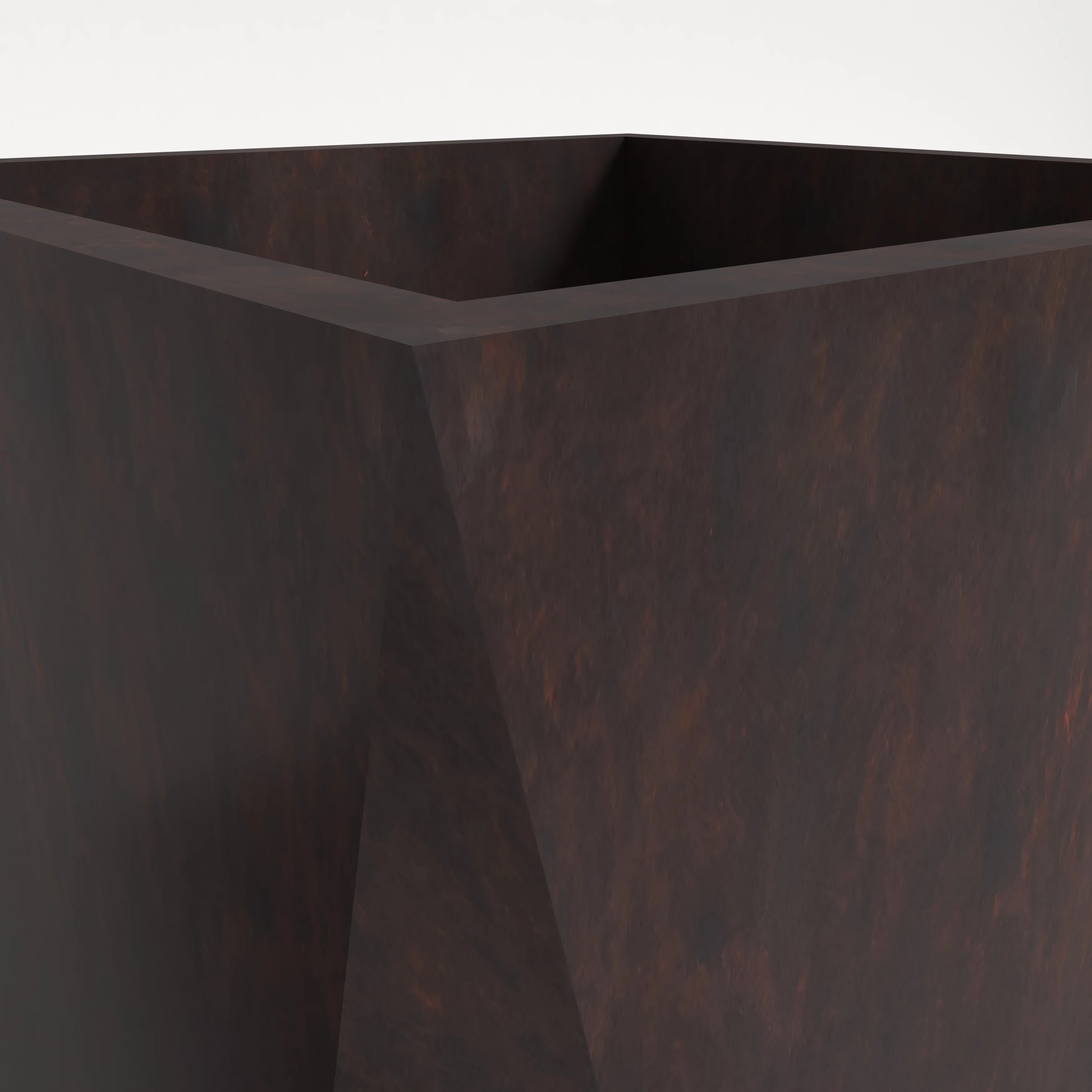 Aloe Series PolyStone Planter in Brown, 17 x 17, 34.6 High