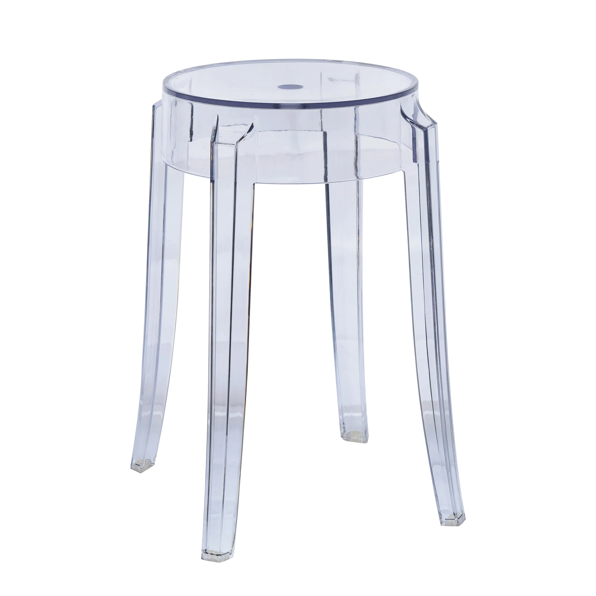 Averill Modern Plastic Dining Stool with Sturdy Seat and Legs for Kitchen and Dining Room