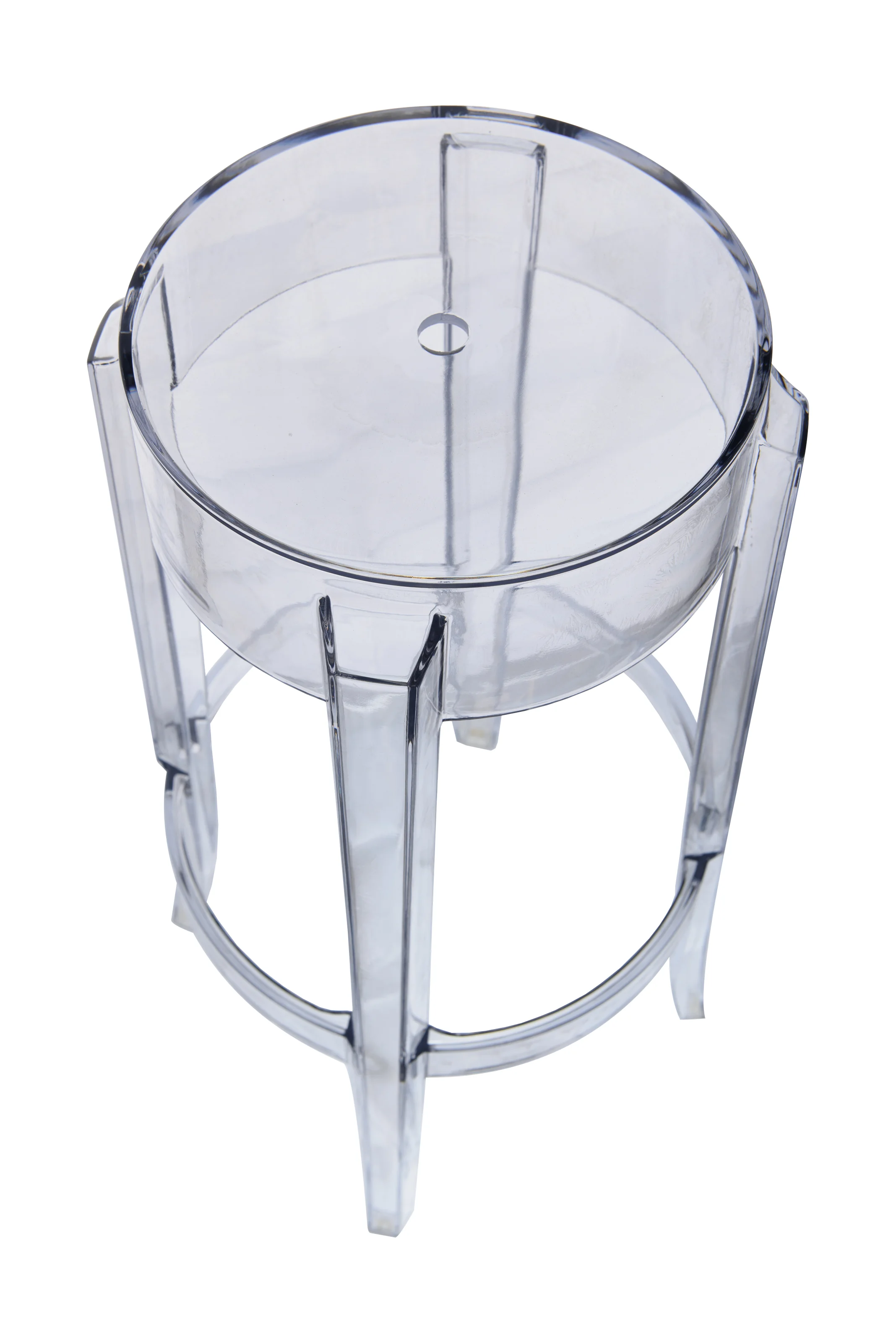 Averill Plastic Barstool with Clear Acrylic Seat and Legs