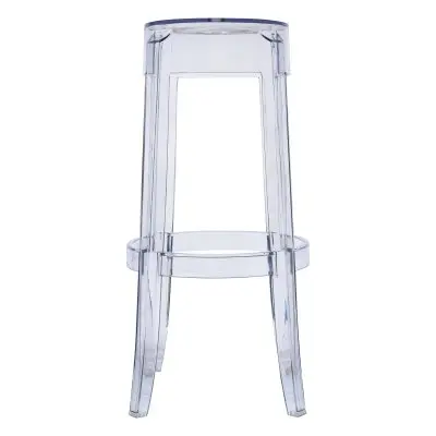 Averill Plastic Barstool with Clear Acrylic Seat and Legs