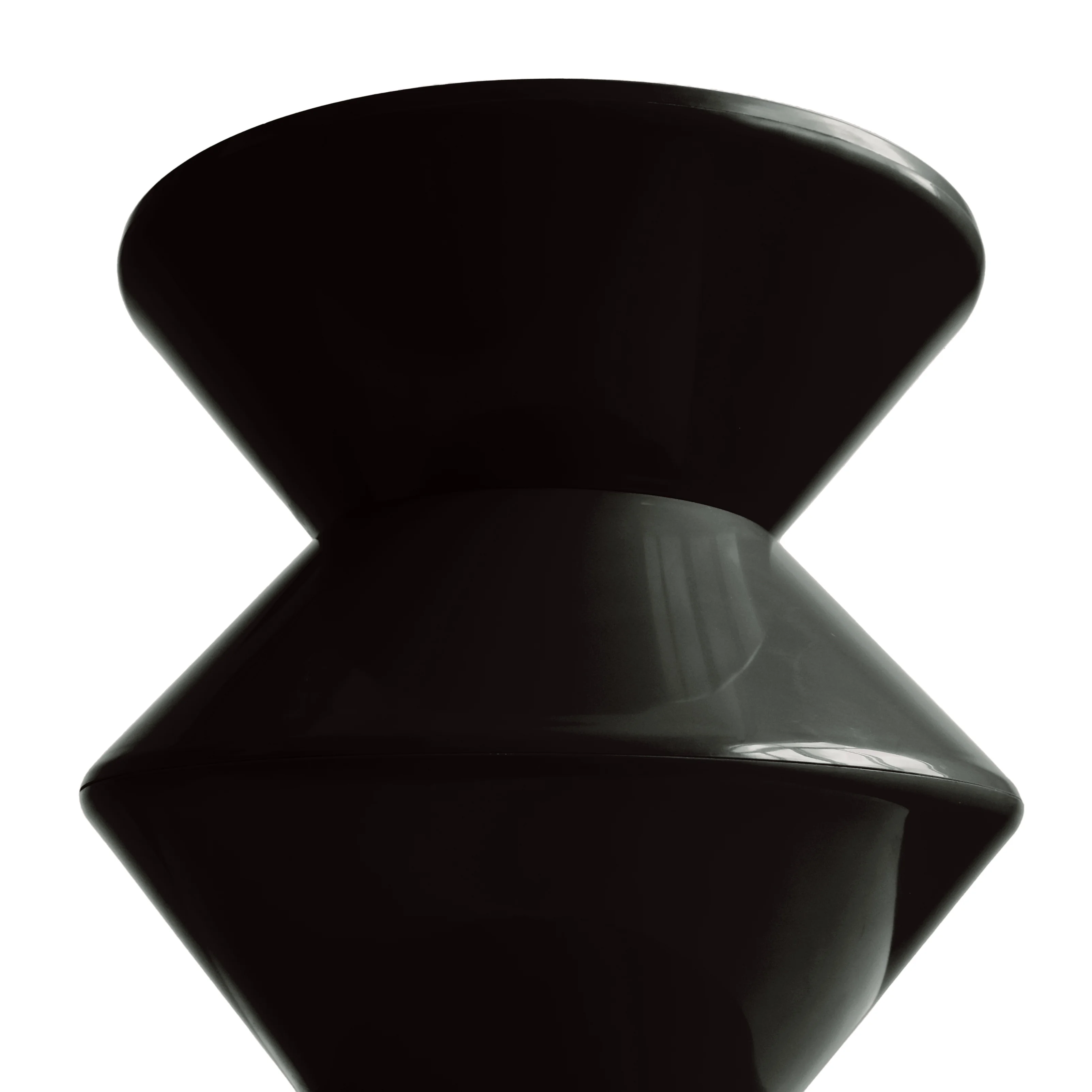 Aura Modern Plastic Side End Table, Indoor/Outdoor Use, Black