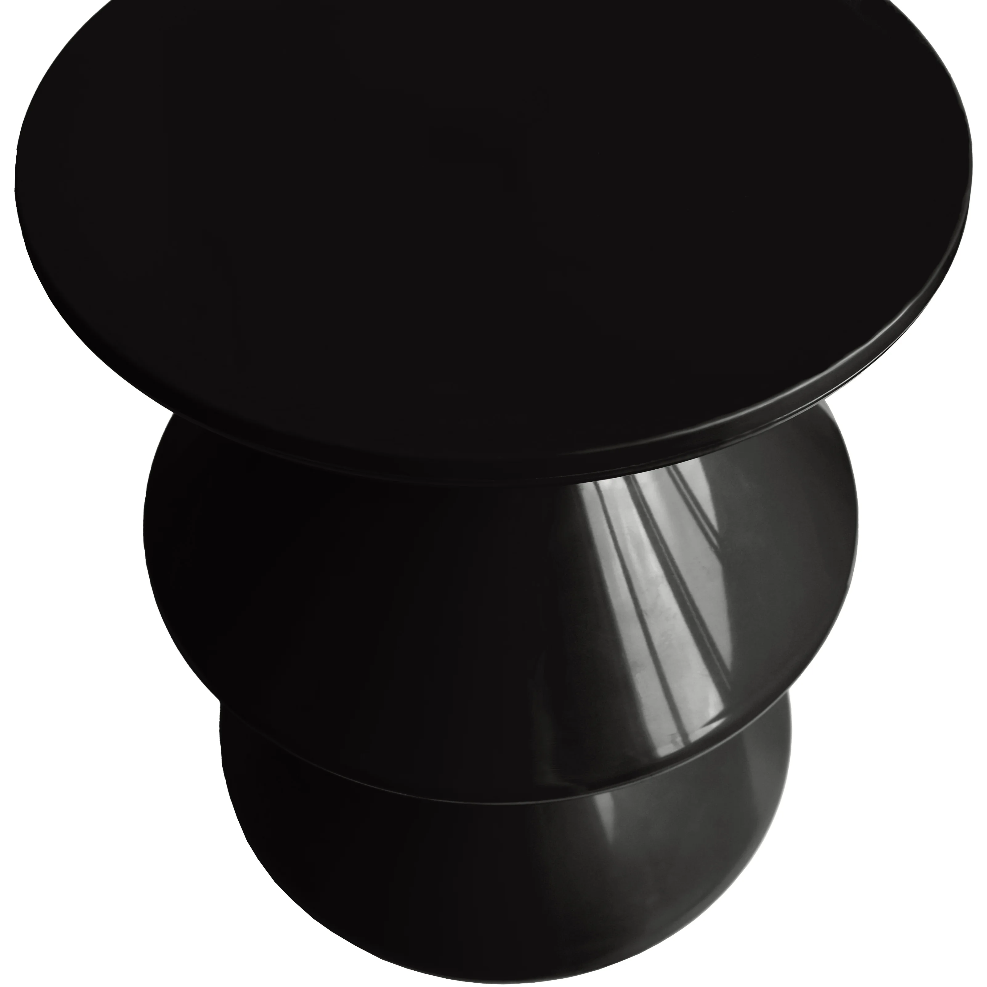 Aura Modern Plastic Side End Table, Indoor/Outdoor Use, Black